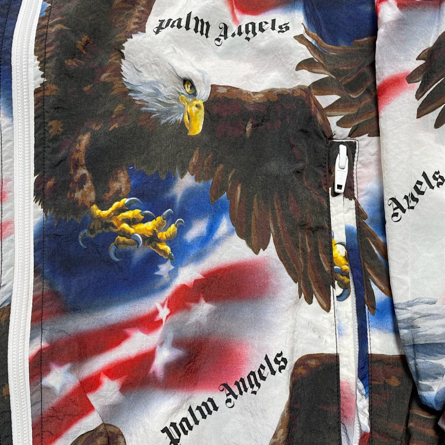 Palm Angels American Eagles Loose Fit Track Jacket White Size US L / EU 52-54 / 3 - 3 Thumbnail