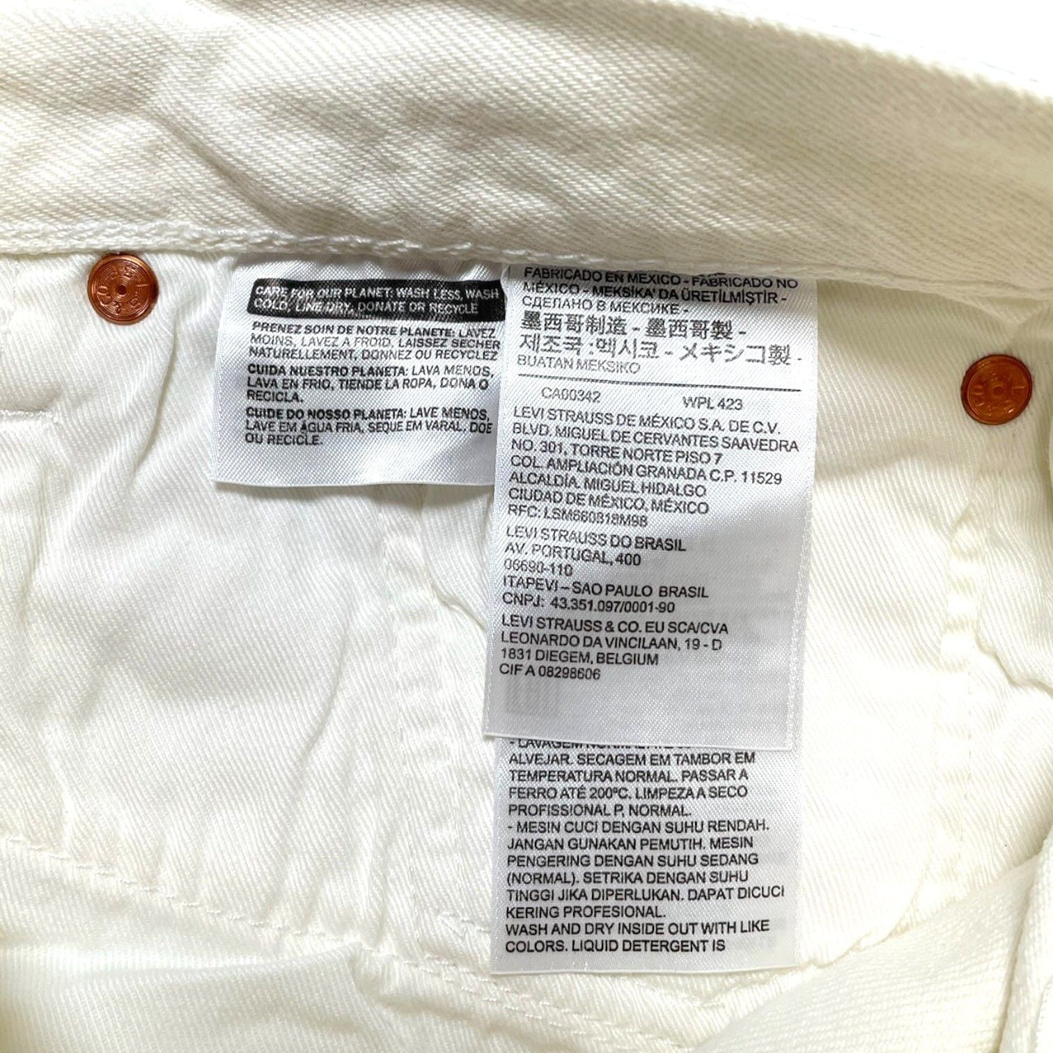 DENIM TEARS x Levi's 501 Cotton Rhinestone Wreath Jeans White Size US 40 / EU 56 - 5 Thumbnail