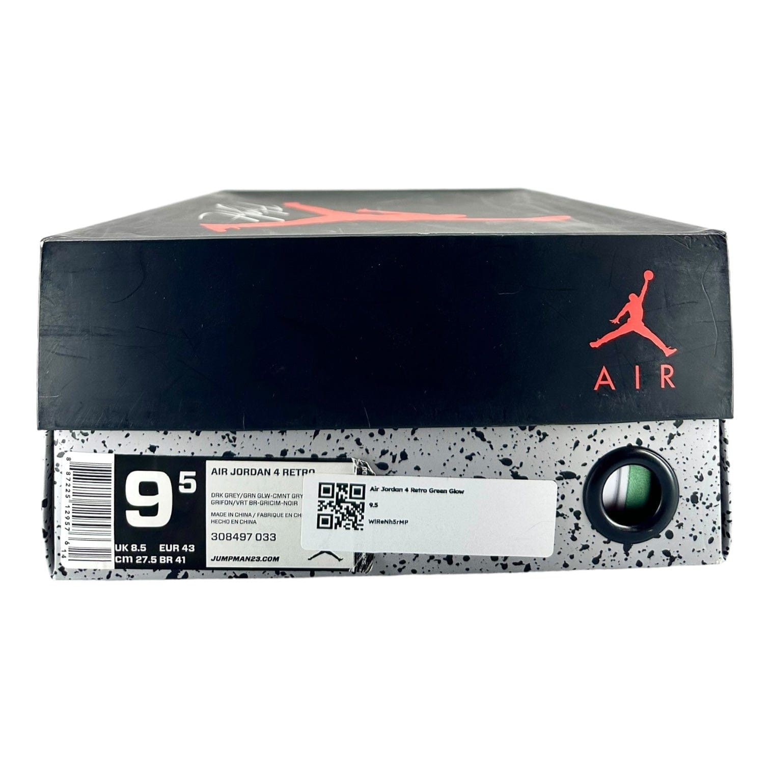 Nike 4 Retro Green Glow Size US 9.5 / EU 42-43 - 8 Thumbnail