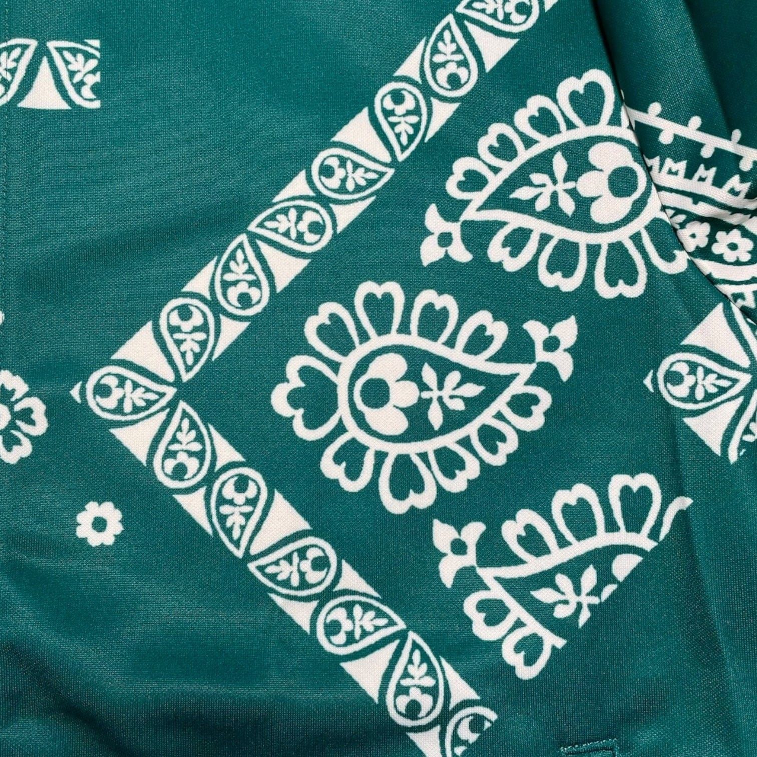 Palm Angels Bandana Track Jacket Green White Size US XL / EU 56 / 4 - 3 Thumbnail