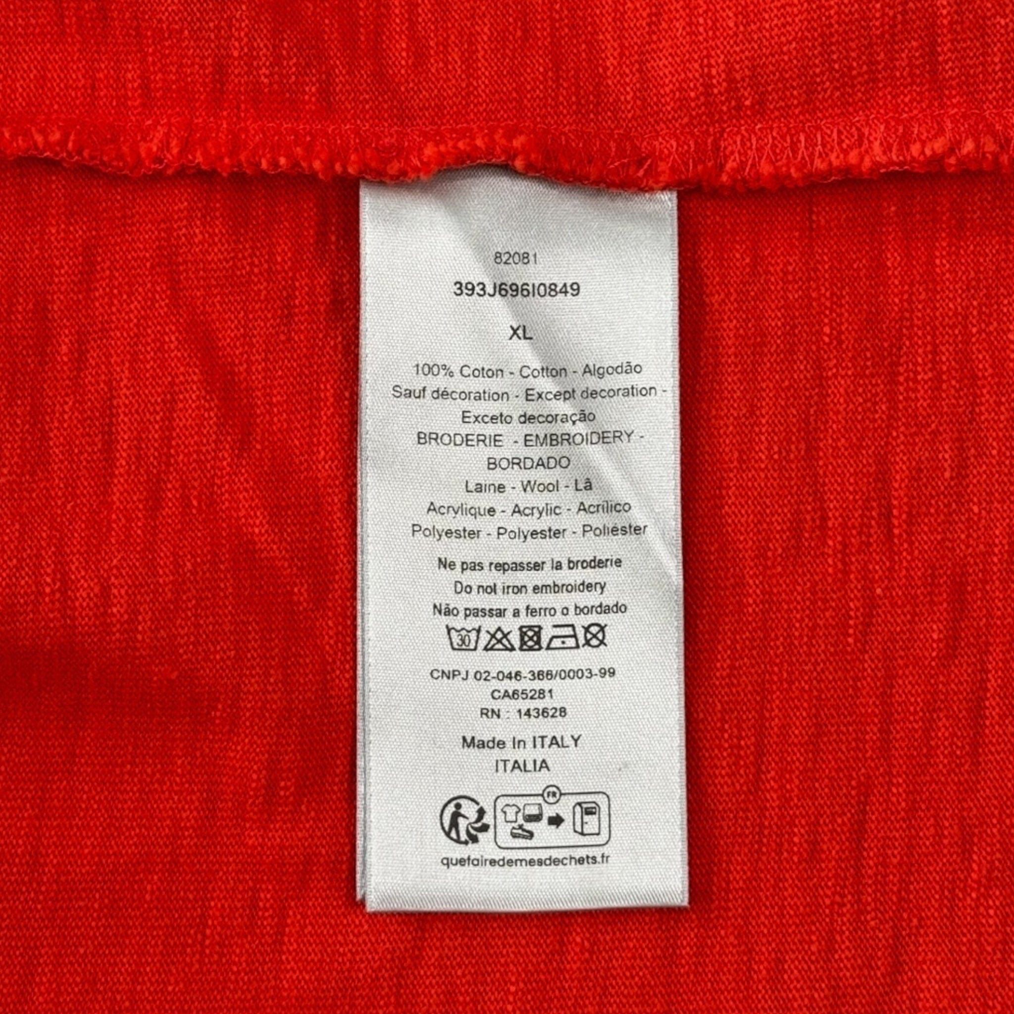 Dior Dior x Denim Tears Short Sleeve Tee Shirt Red Size US XL / EU 56 / 4 - 5 Thumbnail