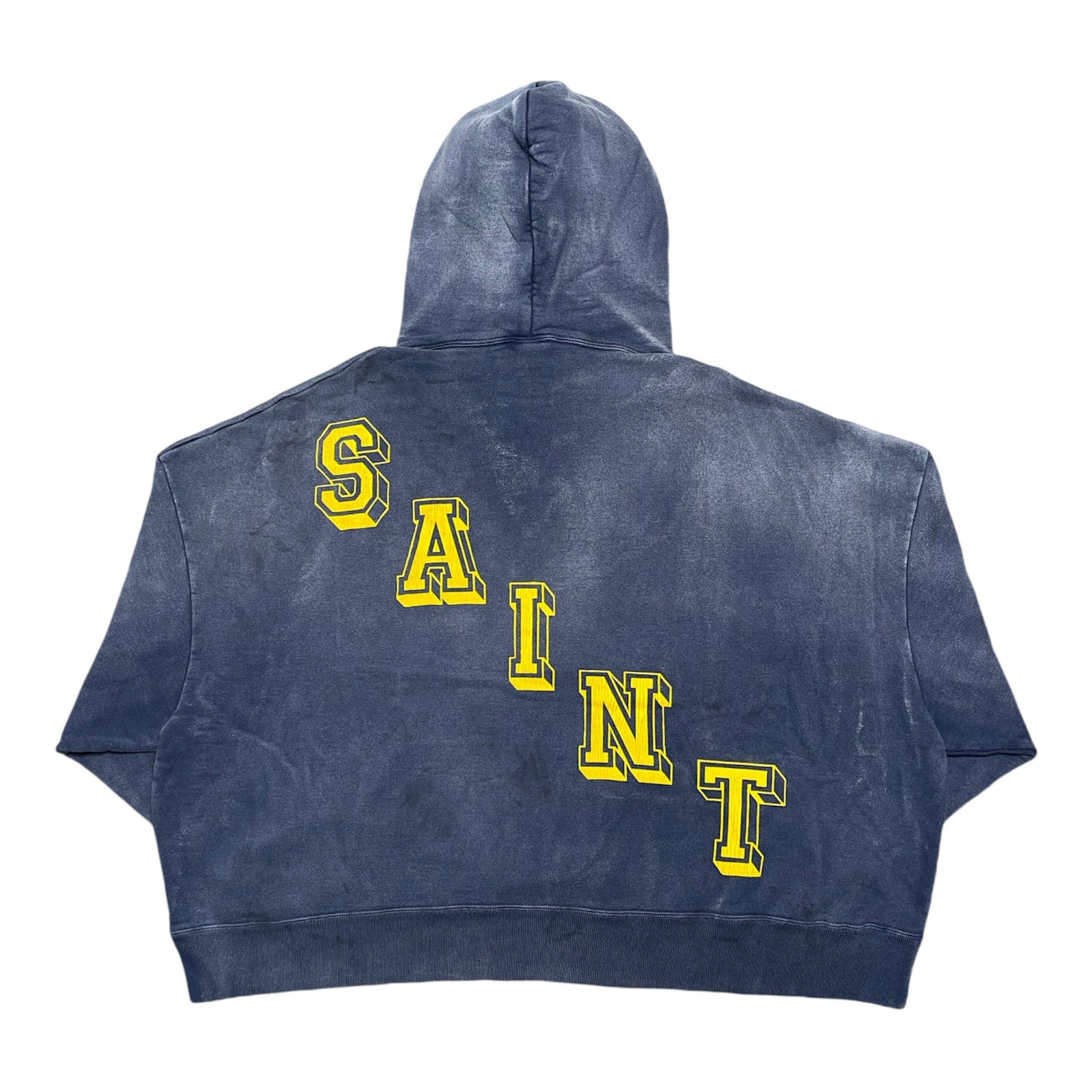 Saint Michael Angel of Death Hooded Sweatshirt Navy Size US M / EU 48-50 / 2 - 2 Thumbnail