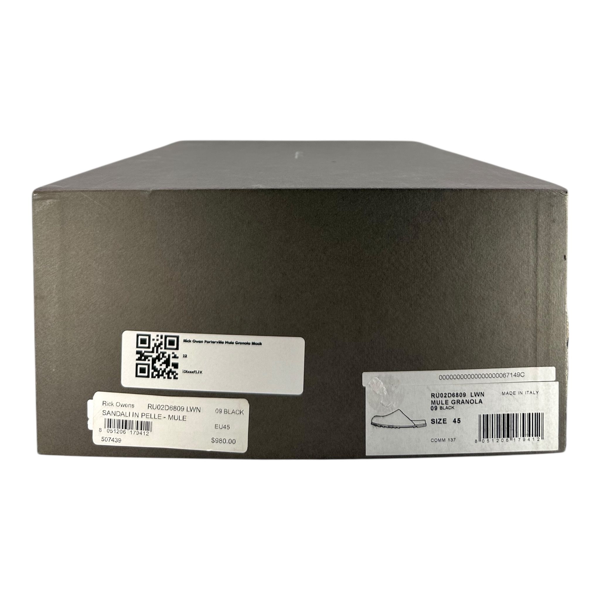 Rick Owens Rick Owen Porterville Mule Granola Black Size US 12 / EU 45 - 7 Thumbnail