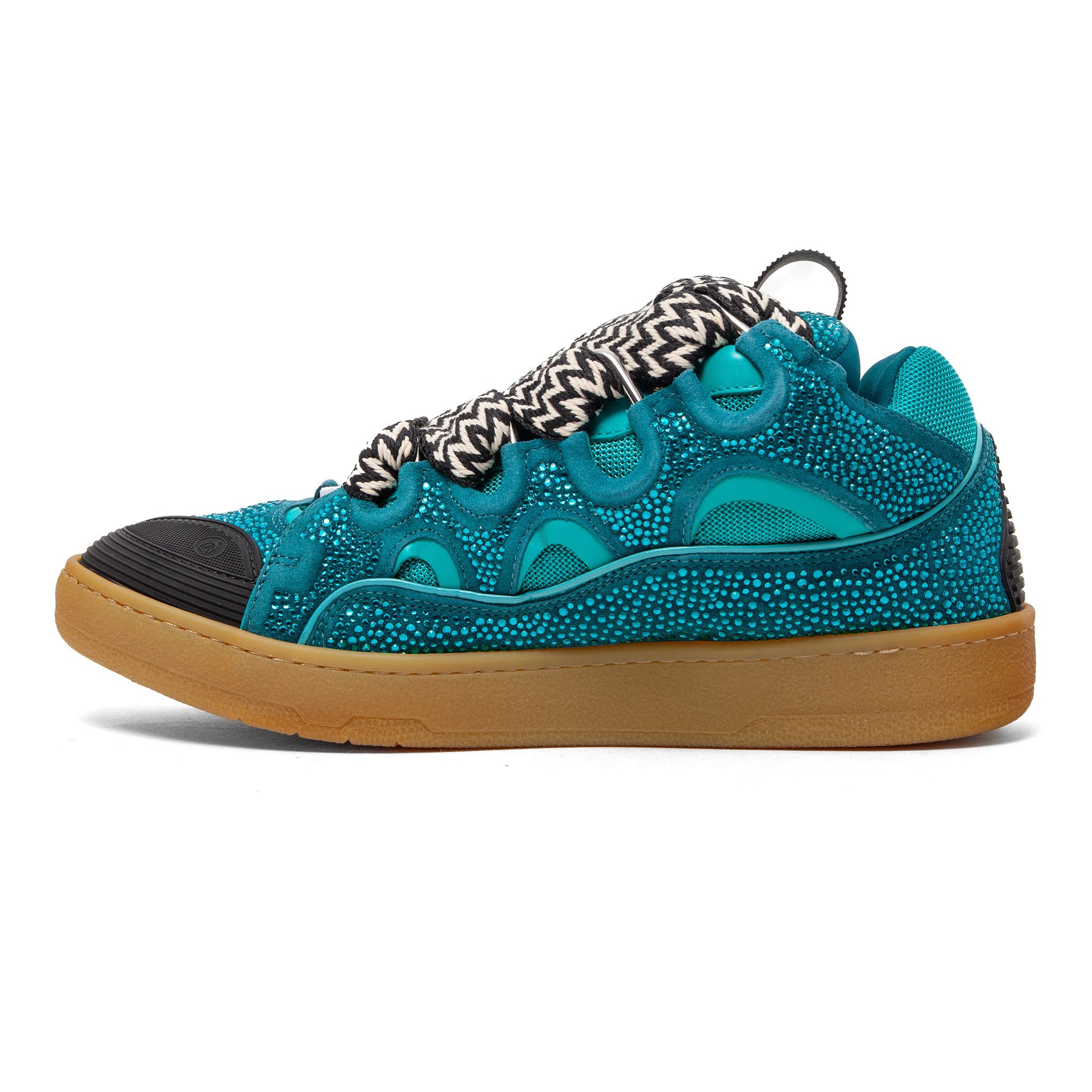 Lanvin Leather Curb Sneaker Strass Navy Size US 11 / EU 44 - 3 Thumbnail