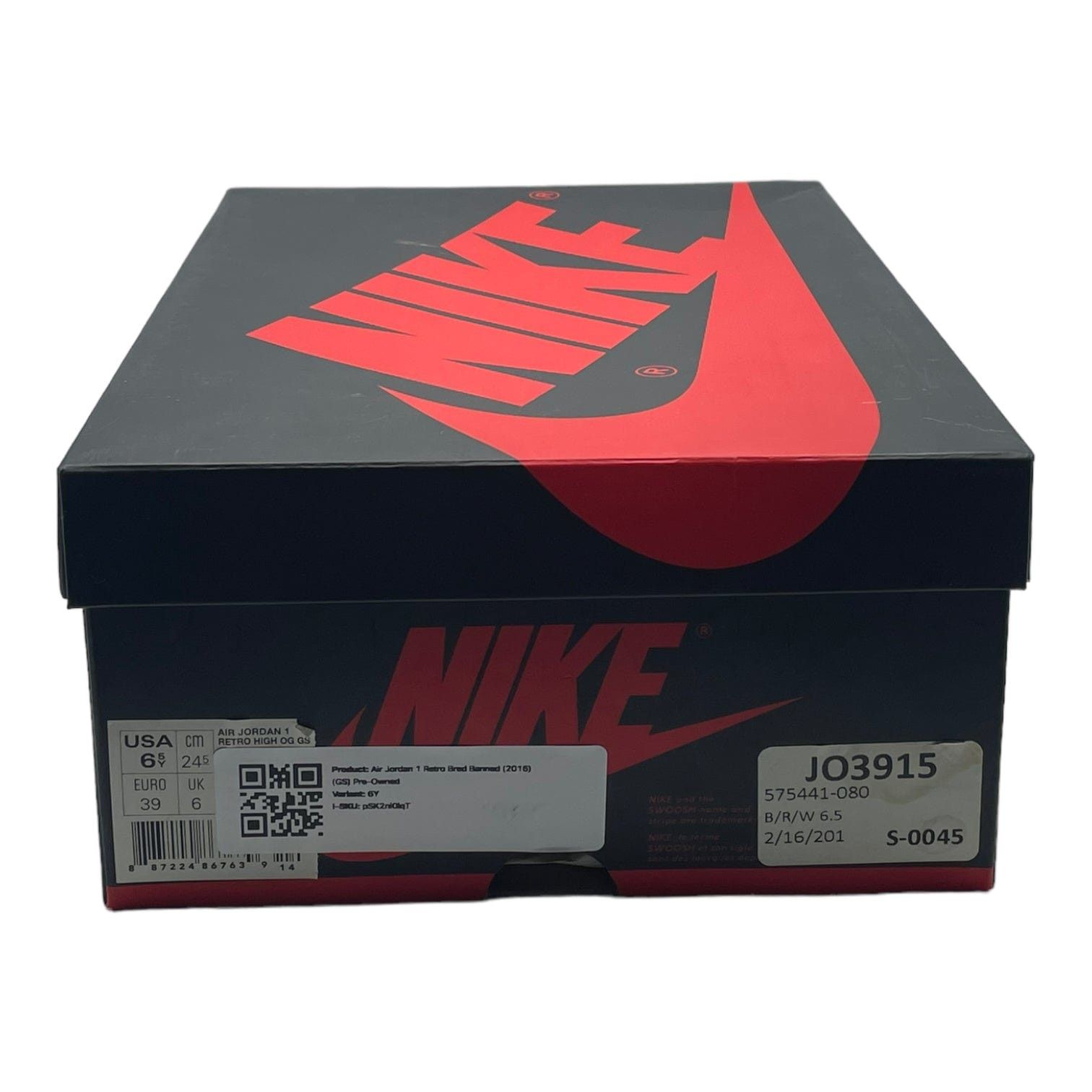 Nike 1 Retro Bred Banned (2016) (GS) Size US 6 / EU 39 - 8 Thumbnail