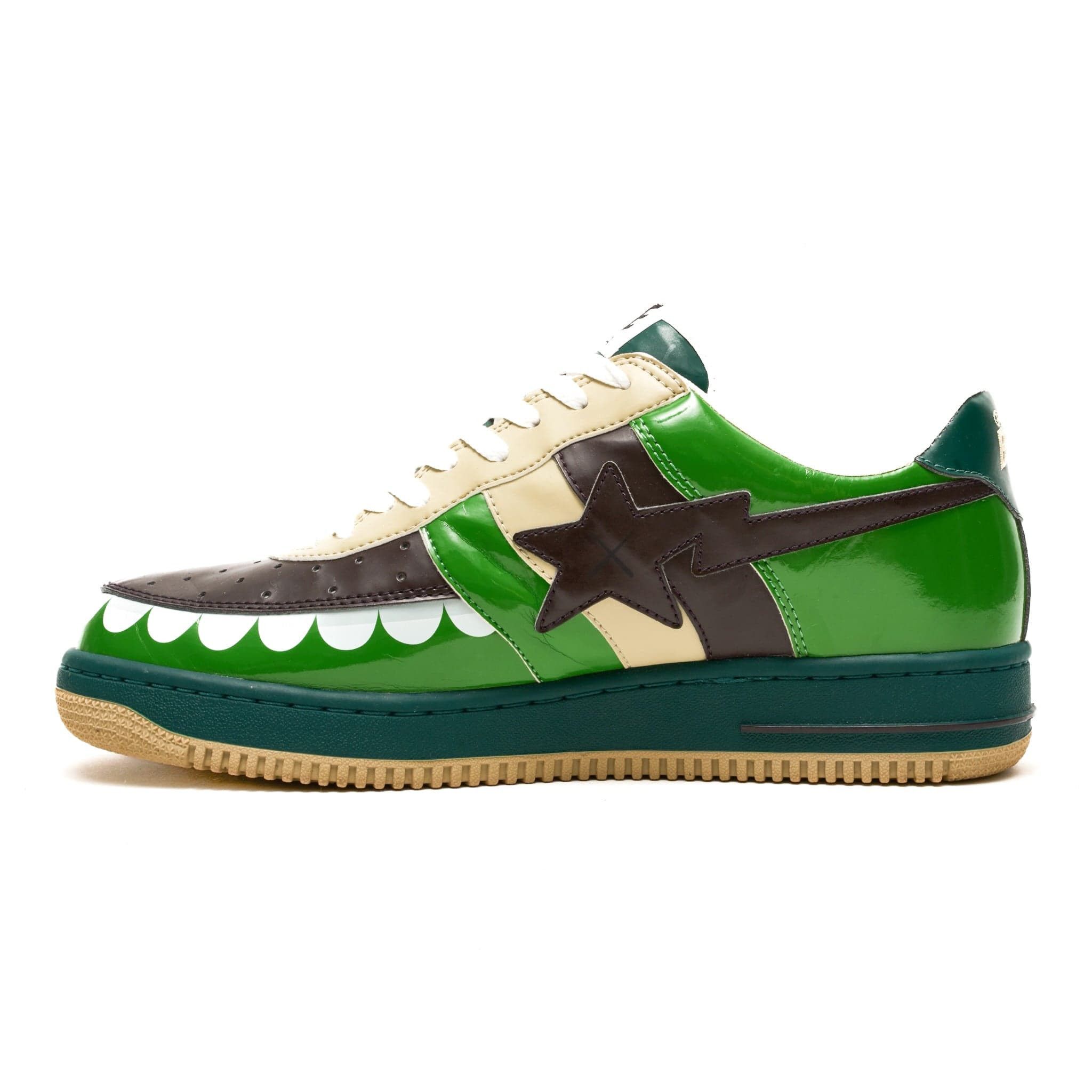 Bape Bapesta Low KAWS Chompers Green (Soulja Boy Autographed) Size US 10.5 / EU 43-44 - 3 Thumbnail