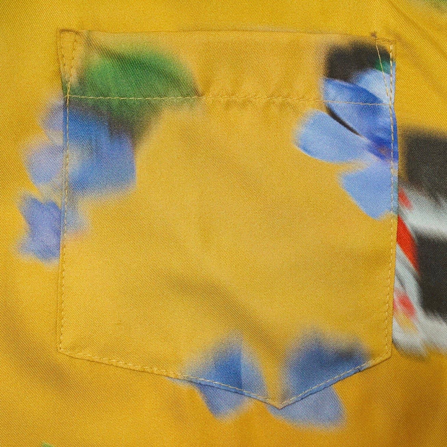 Rhude Loix Silk Shirt Sleeve Button Up Yellow Size US S / EU 44-46 / 1 - 2 Thumbnail
