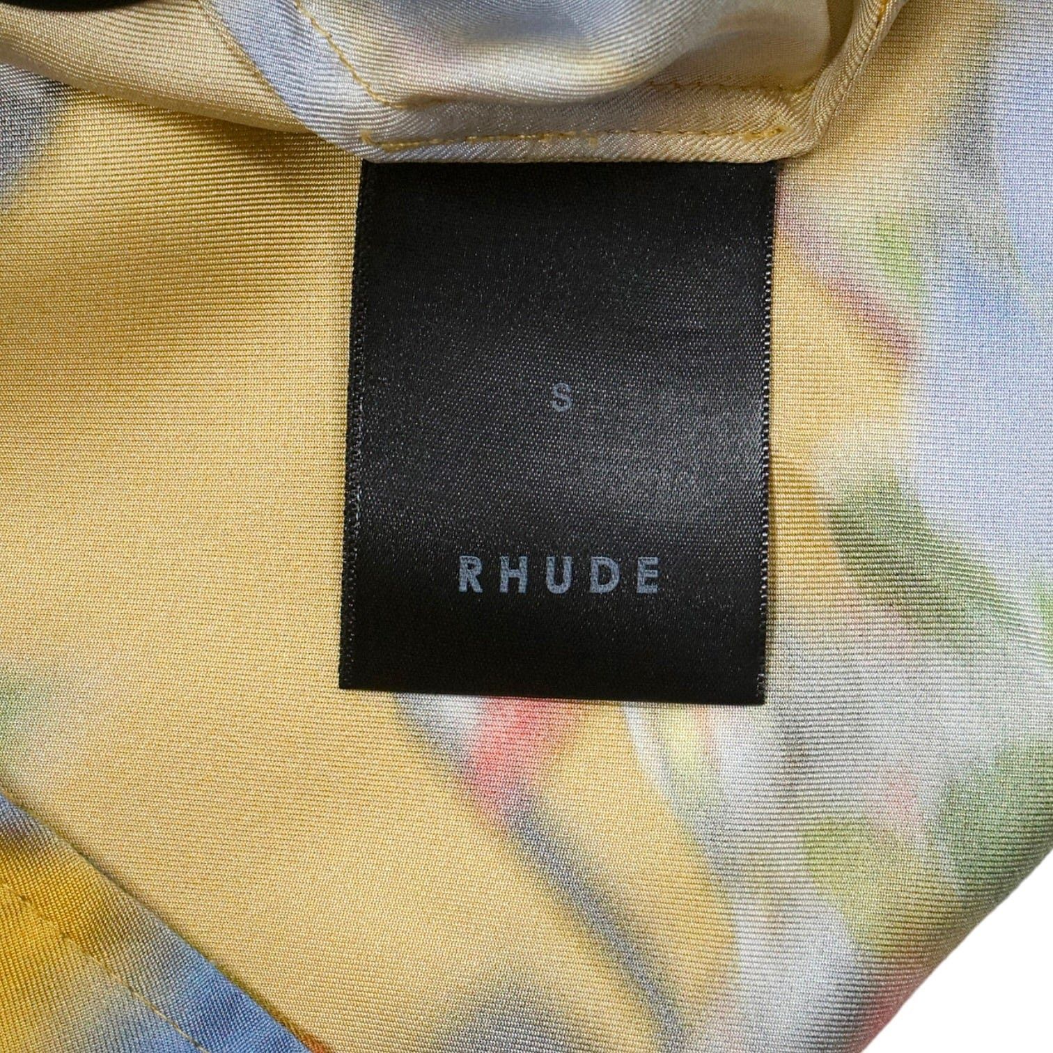 Rhude Loix Silk Shirt Sleeve Button Up Yellow Size US S / EU 44-46 / 1 - 6 Thumbnail