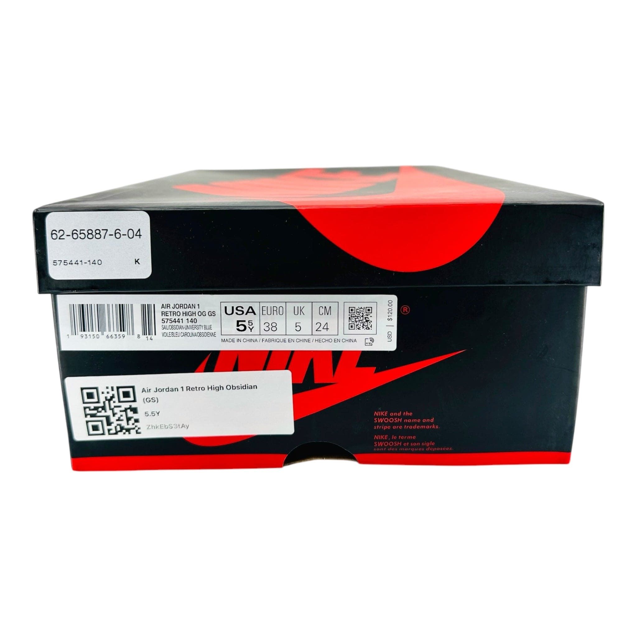 Nike 1 Retro High Obsidian (GS) Size US 5.5 / EU 38 - 8 Thumbnail