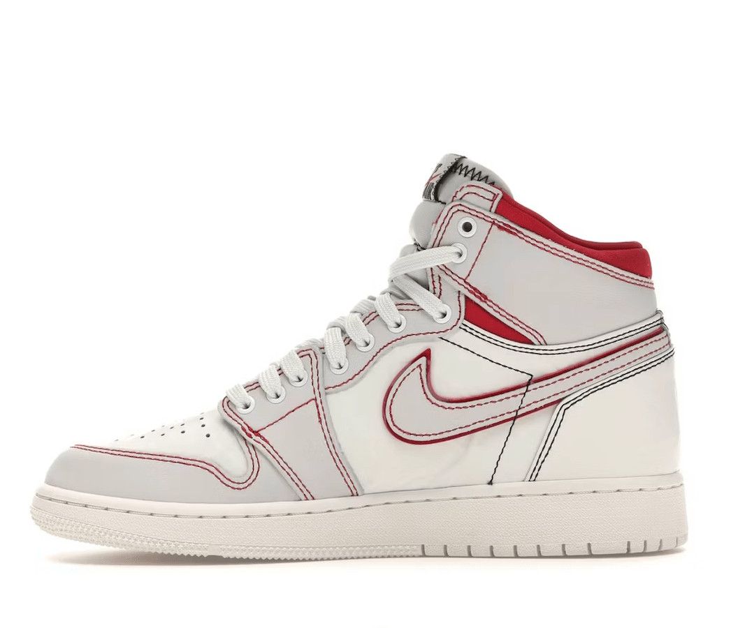 Nike 1 Retro High Phantom Gym Red (GS) Size US 6 / EU 39 - 2 Thumbnail