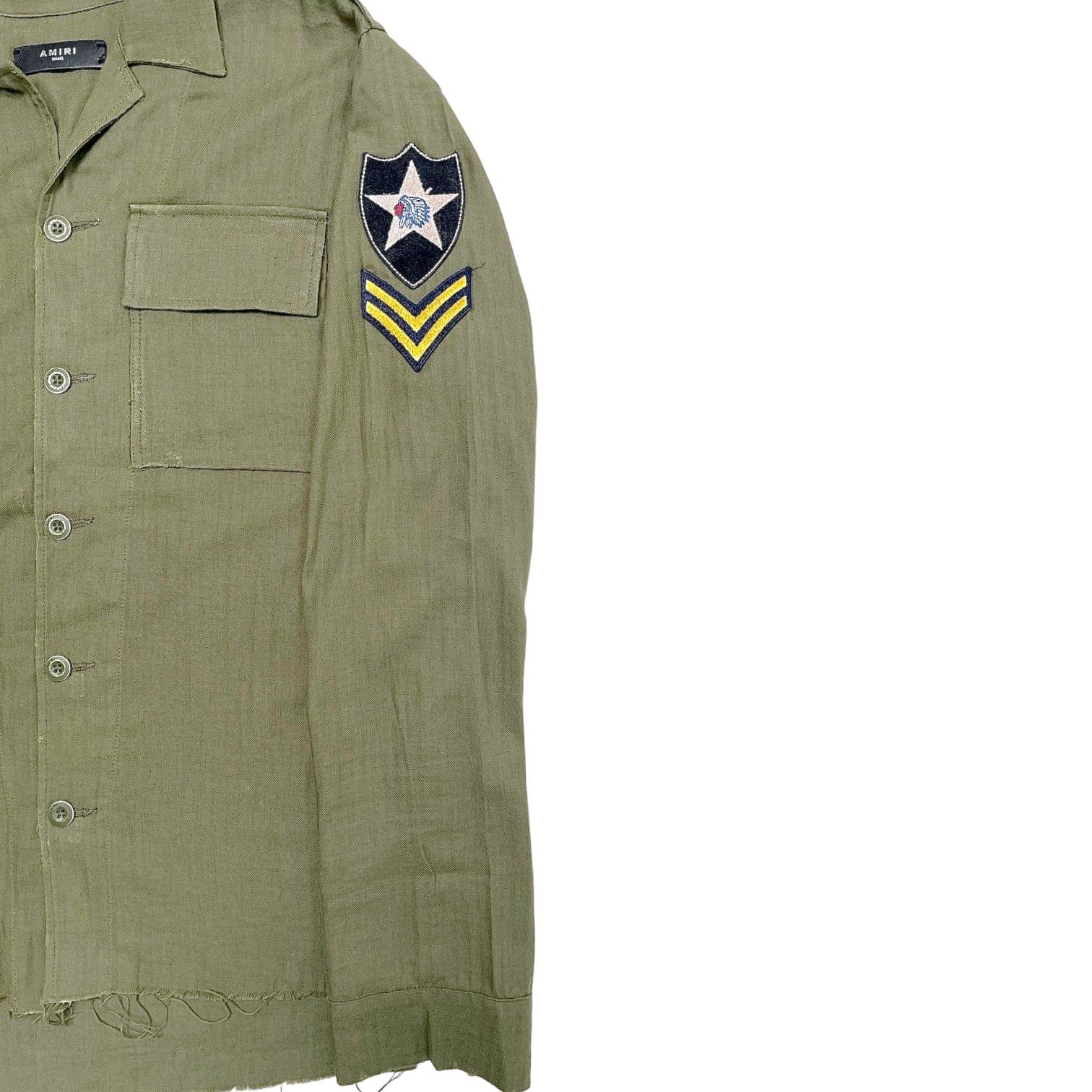 Amiri Amiri Military Patch Button Up Shirt Olive Size US S / EU 44-46 / 1 - 4 Thumbnail