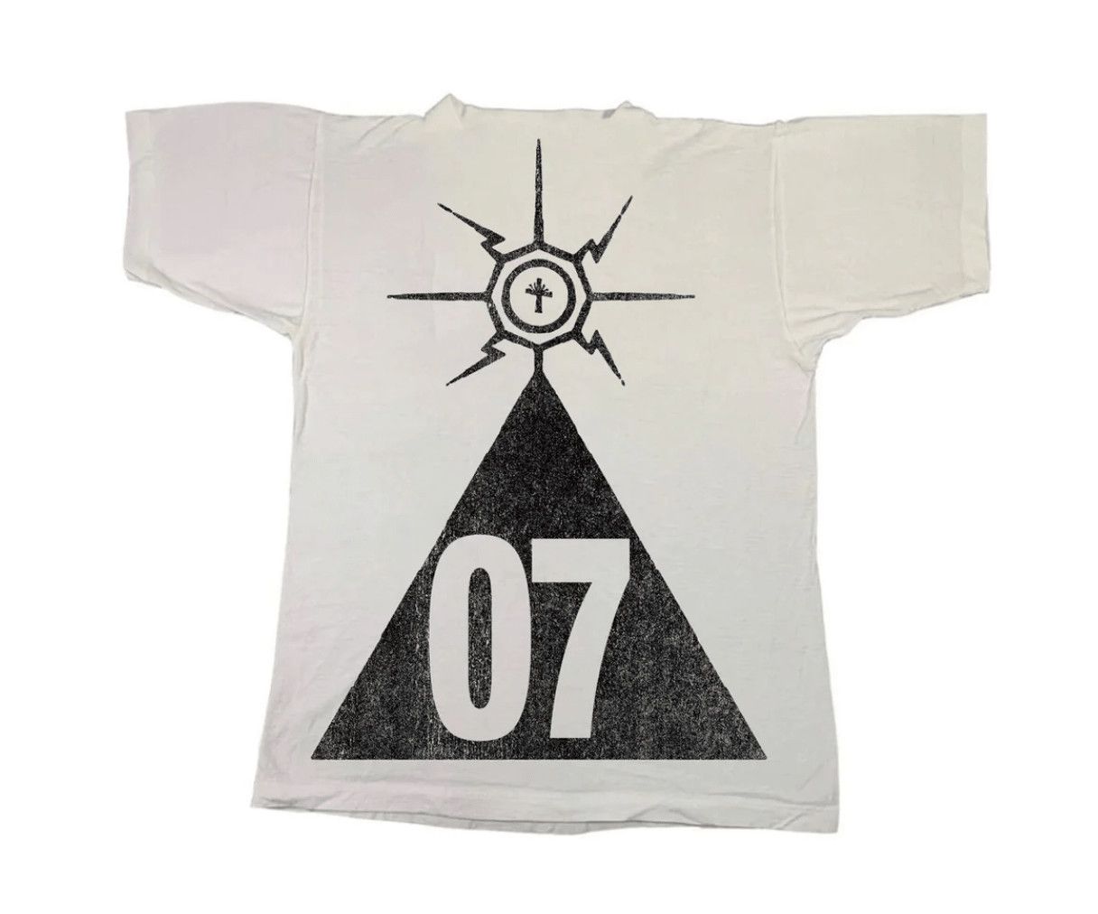 Vertabrae VertySpace Short Sleeve Tee Shirt Cream Size US XL / EU 56 / 4 - 2 Thumbnail