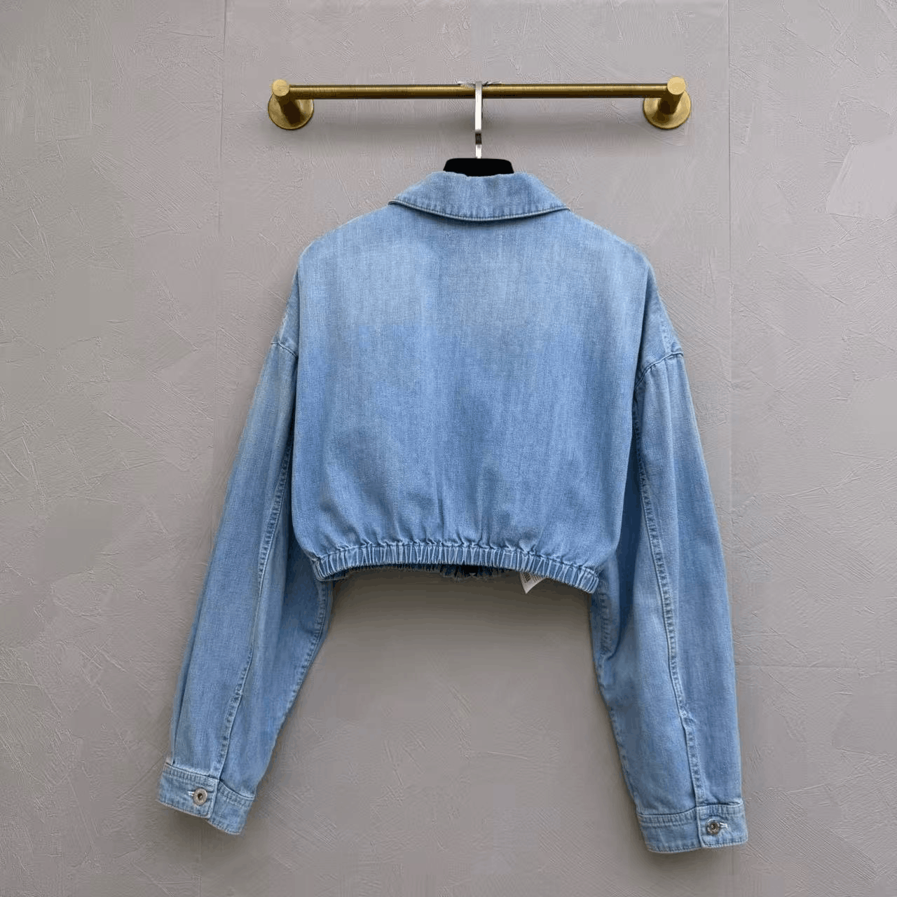 Miu Miu Miumiu Embroidered Logo Washed Denim Jacket Size XS / US 0-2 / IT 36-38 - 3 Thumbnail
