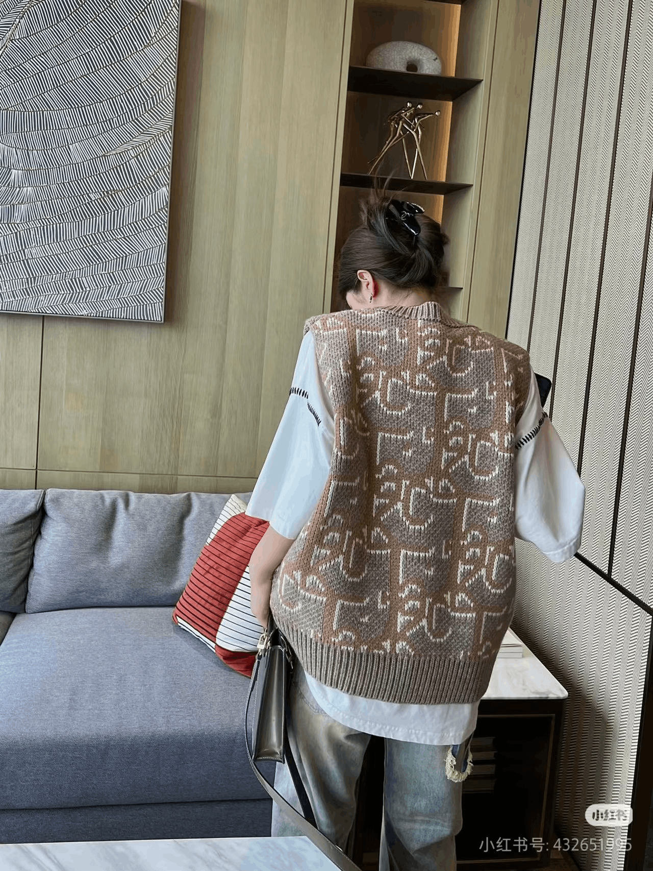 Dior Dior Travis Scott Caramel Monogram Cashmere Vest Size US S / EU 44-46 / 1 - 4 Thumbnail
