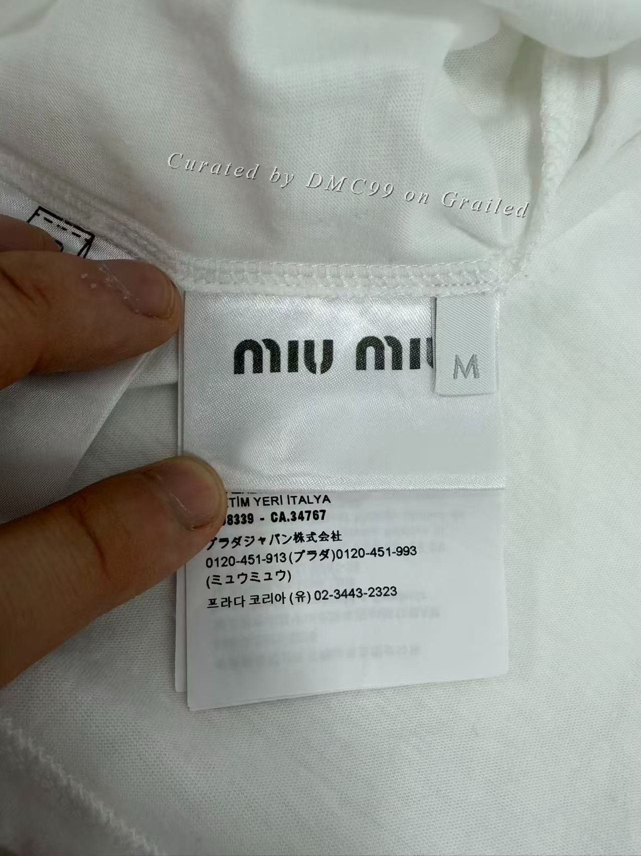 Miu Miu MiuMiu Embroidered Logo Short Sleeve Size M / US 6-8 / IT 42-44 - 4 Thumbnail