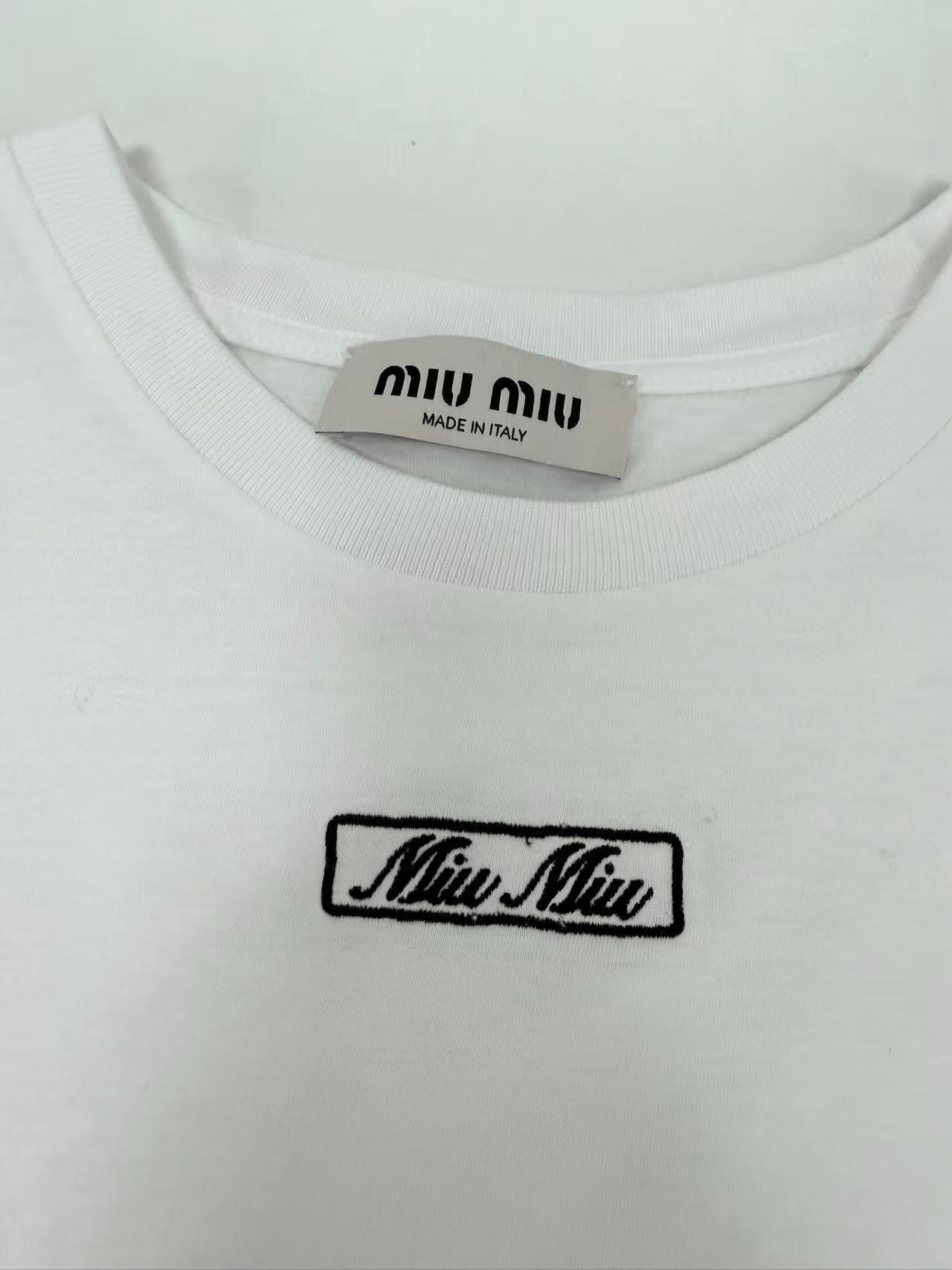 Miu Miu MiuMiu Embroidered Logo Short Sleeve Size M / US 6-8 / IT 42-44 - 2 Thumbnail