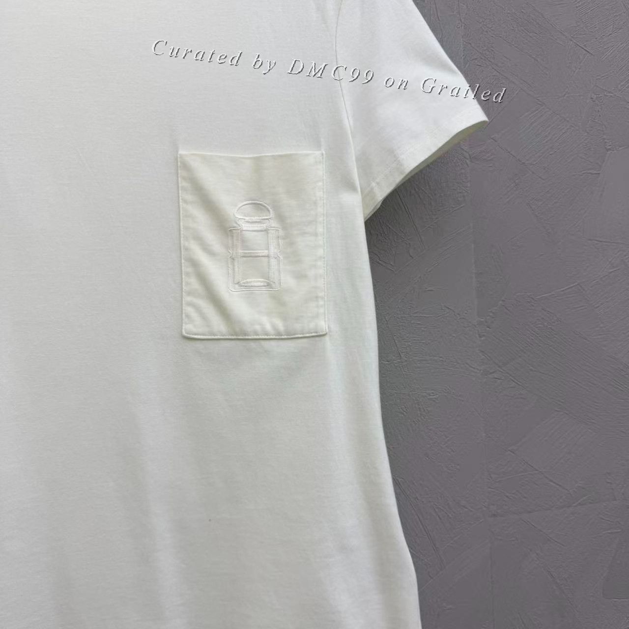 Hermes Hermes H Embroidered Pocket Short Sleeve Tee Size XS / US 0-2 / IT 36-38 - 2 Thumbnail