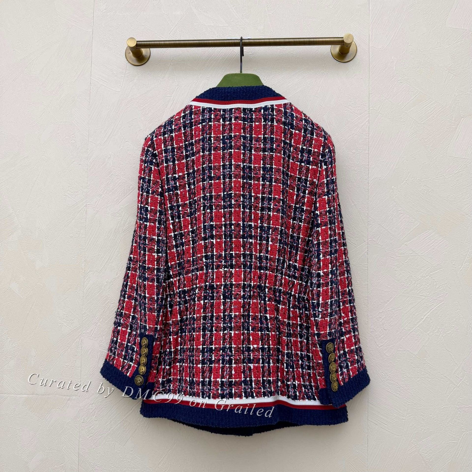 Gucci Gucci Enamel Tiger Buckle Tweed Jacket Size S / US 4 / IT 40 - 3 Thumbnail