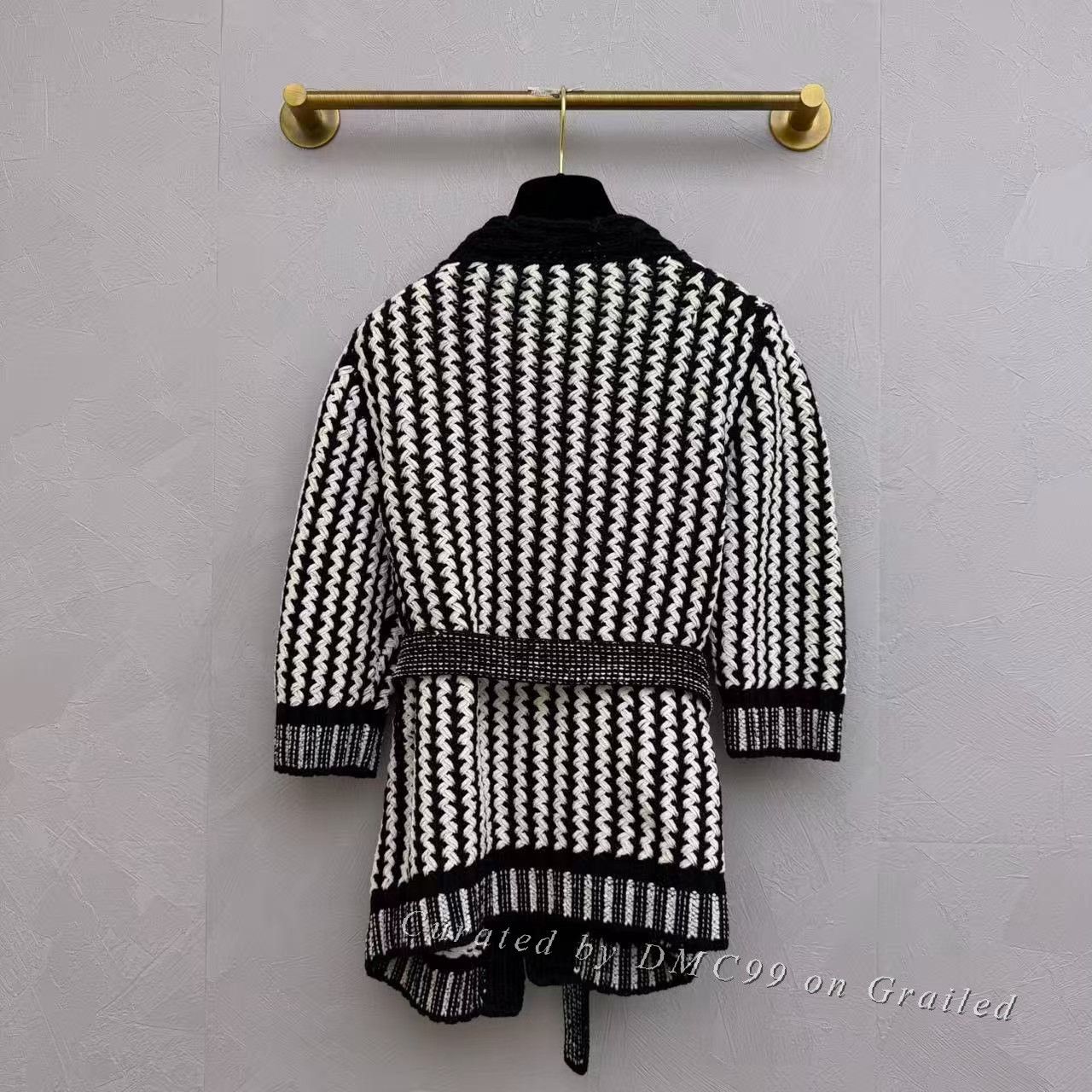 Chanel Chanel Black White Thick Knit Short Sleeve Cardigan Size XXS / US 00 / IT 34 - 3 Thumbnail