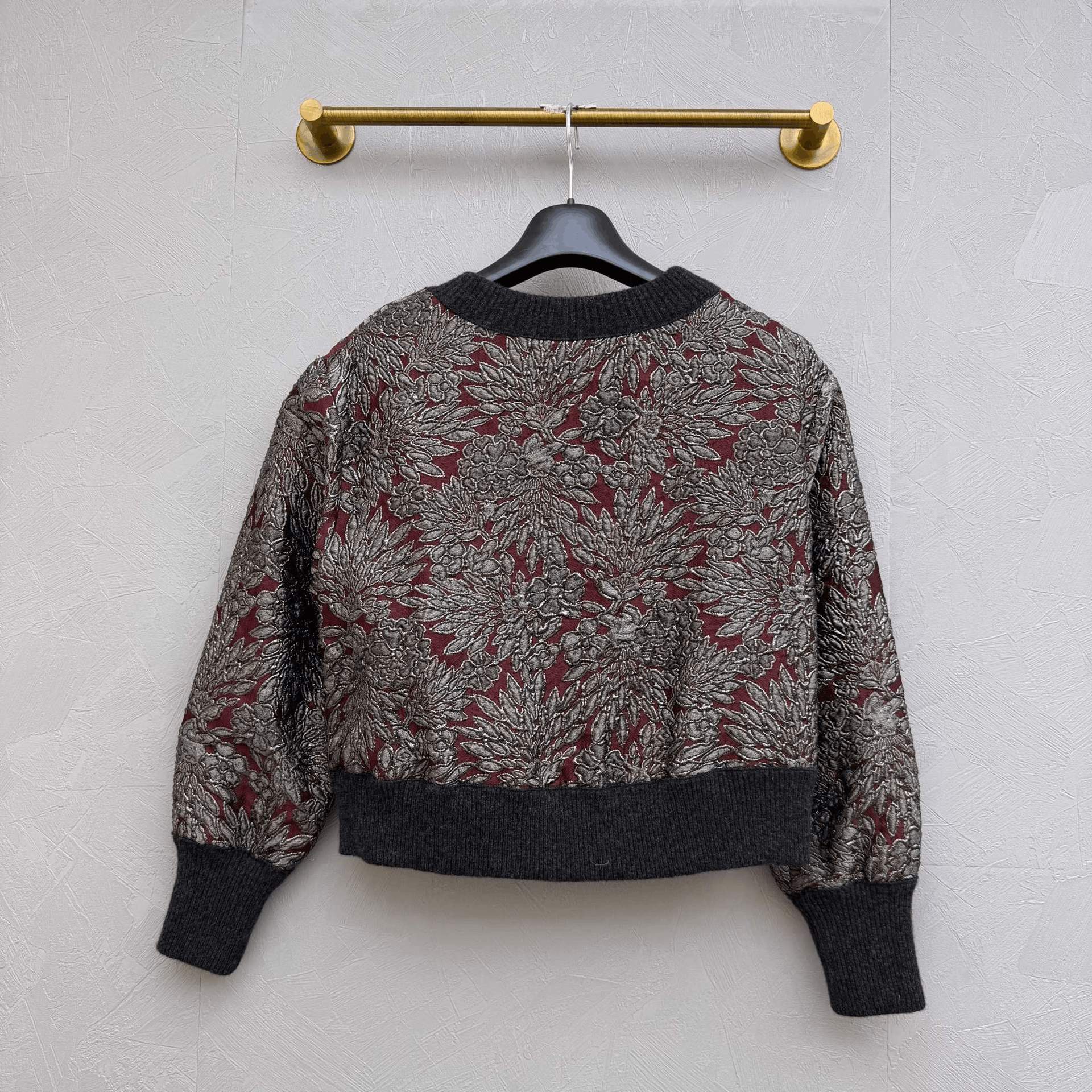 Dolce & Gabbana Dolce&Gabbana Embossed Floral Knit Sweater Size XS / US 0-2 / IT 36-38 - 2 Thumbnail