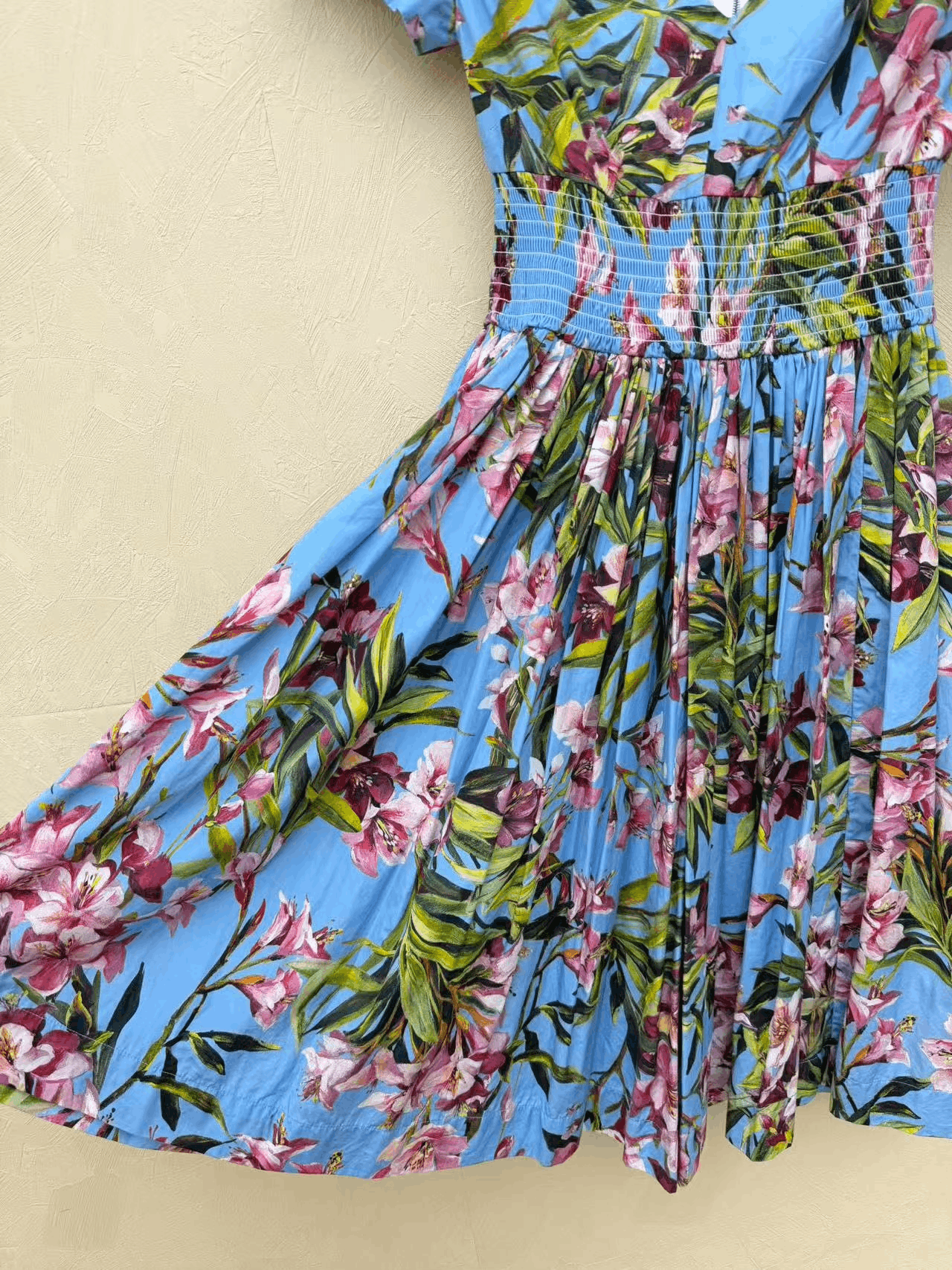 Dolce & Gabbana Dolce&Gabbana Pleated Floral Dress Size XS / US 0-2 / IT 36-38 - 3 Thumbnail