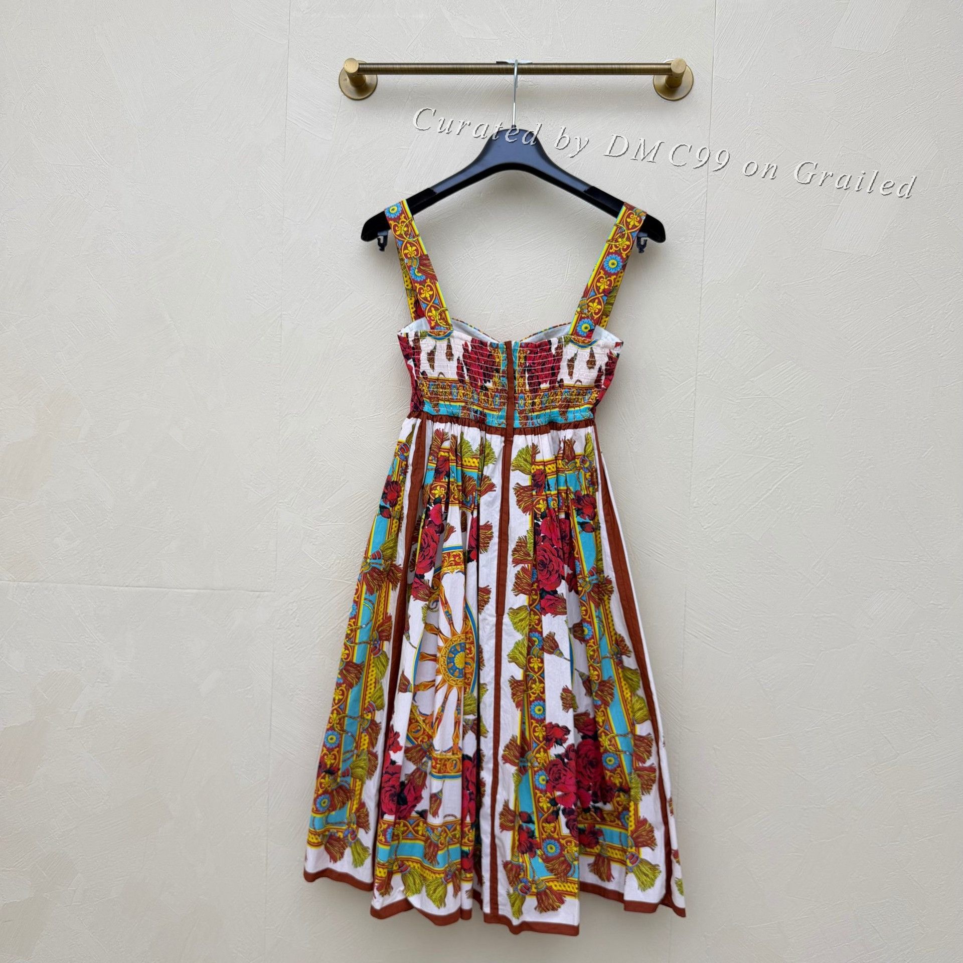 Dolce & Gabbana Dolce&Gabbana Floral Pleated Camisole Dress Size XS / US 0-2 / IT 36-38 - 3 Thumbnail