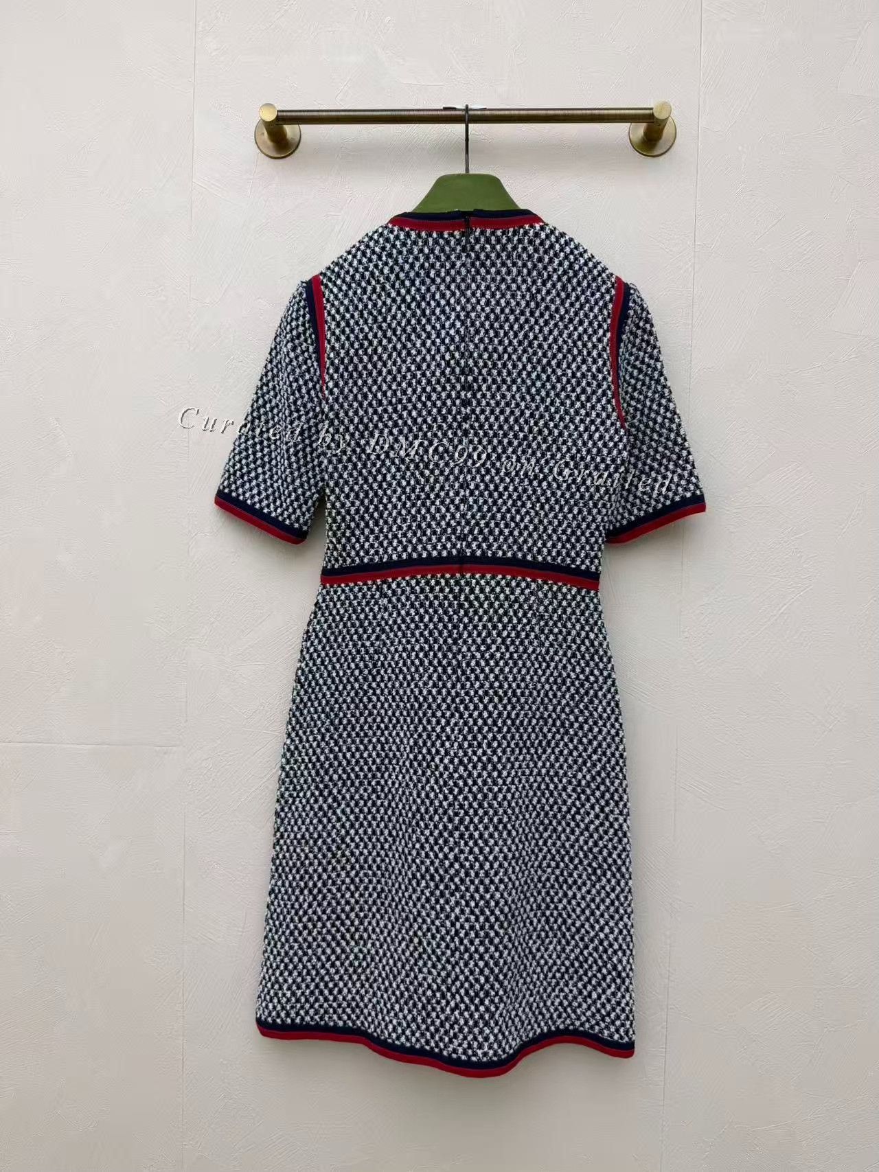 Gucci Gucci Double G Houndstooth Wool Dress Size M / US 6-8 / IT 42-44 - 3 Thumbnail