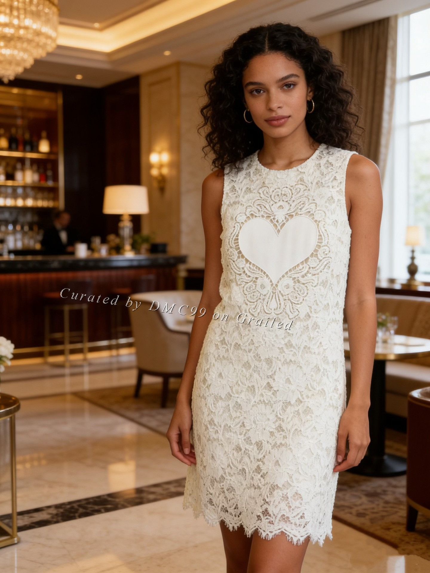 Dolce & Gabbana Dolce&Gabbana Embroidered Heart Lace Silk Dress Size S / US 4 / IT 40 - 3 Thumbnail