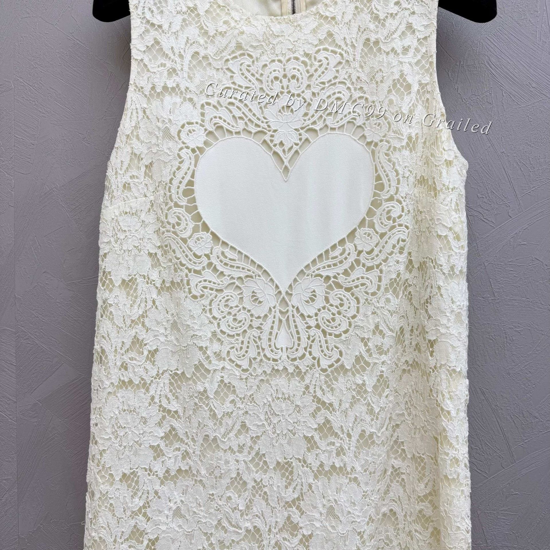 Dolce & Gabbana Dolce&Gabbana Embroidered Heart Lace Silk Dress Size S / US 4 / IT 40 - 2 Thumbnail