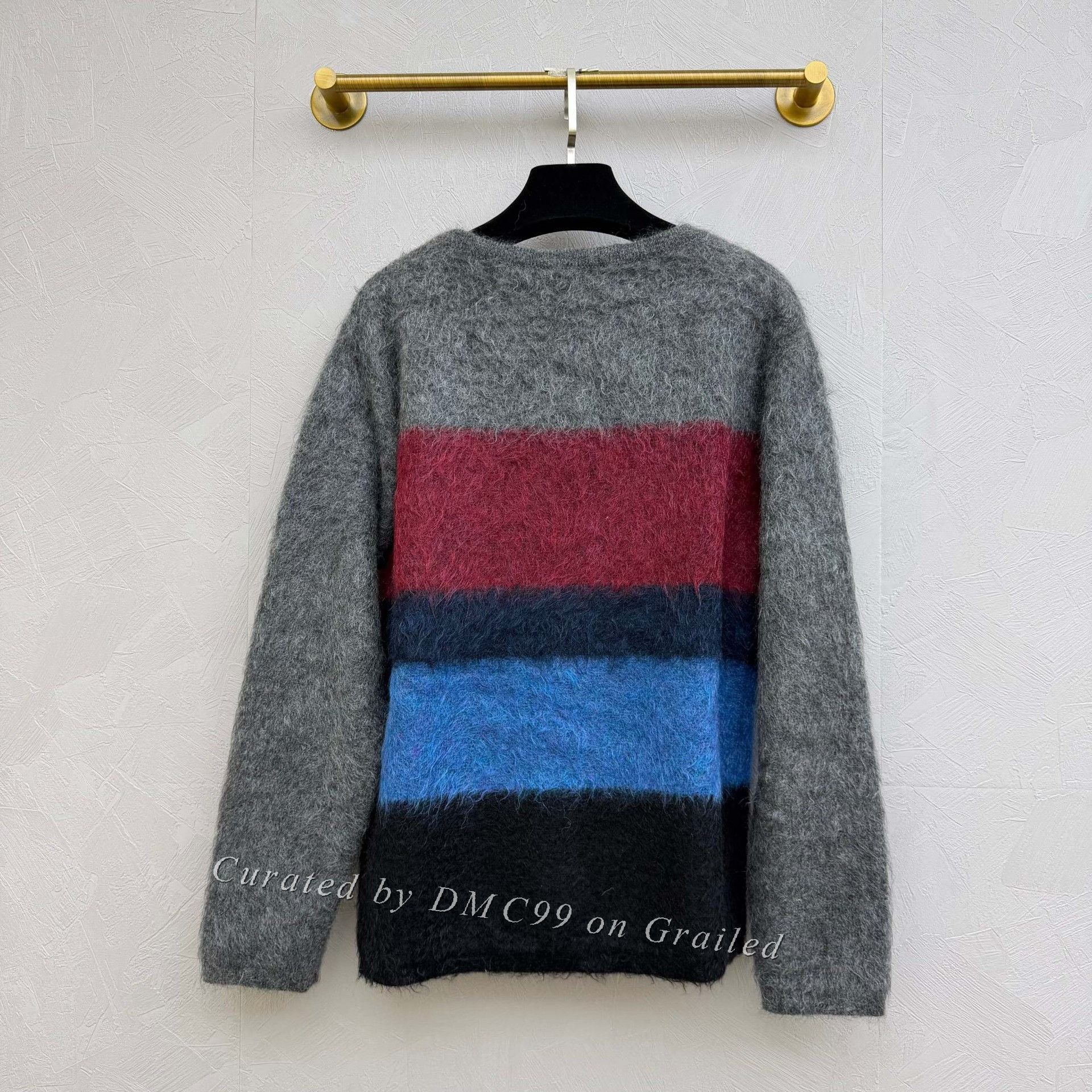 Bottega Veneta Bottega Veneta Colorblock Mohair Blend Knit Sweater Size S / US 4 / IT 40 - 2 Thumbnail