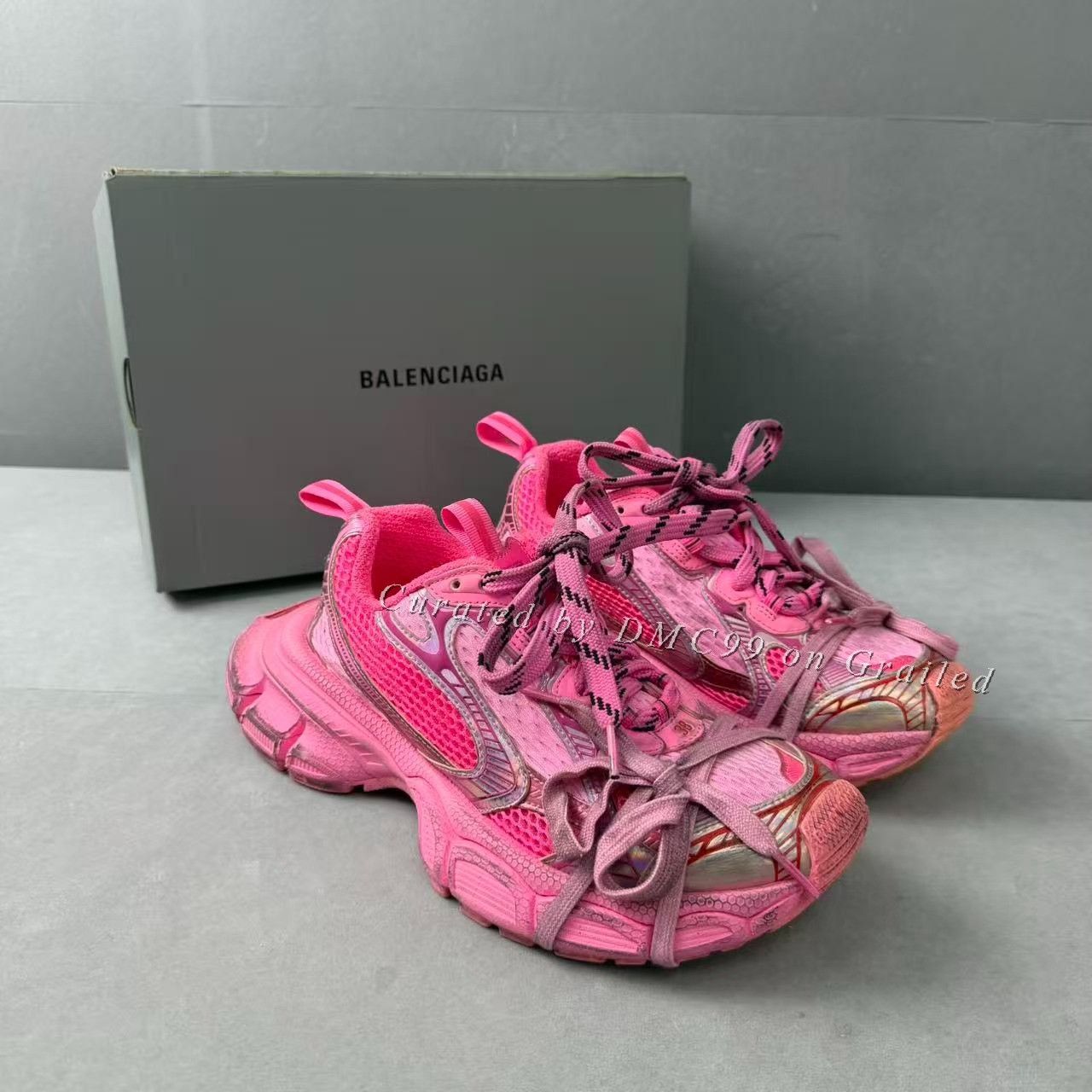 Balenciaga Balenciaga 3XL Distressed Pink Dad Sneakers Size US 7 / IT 37 - 3 Thumbnail