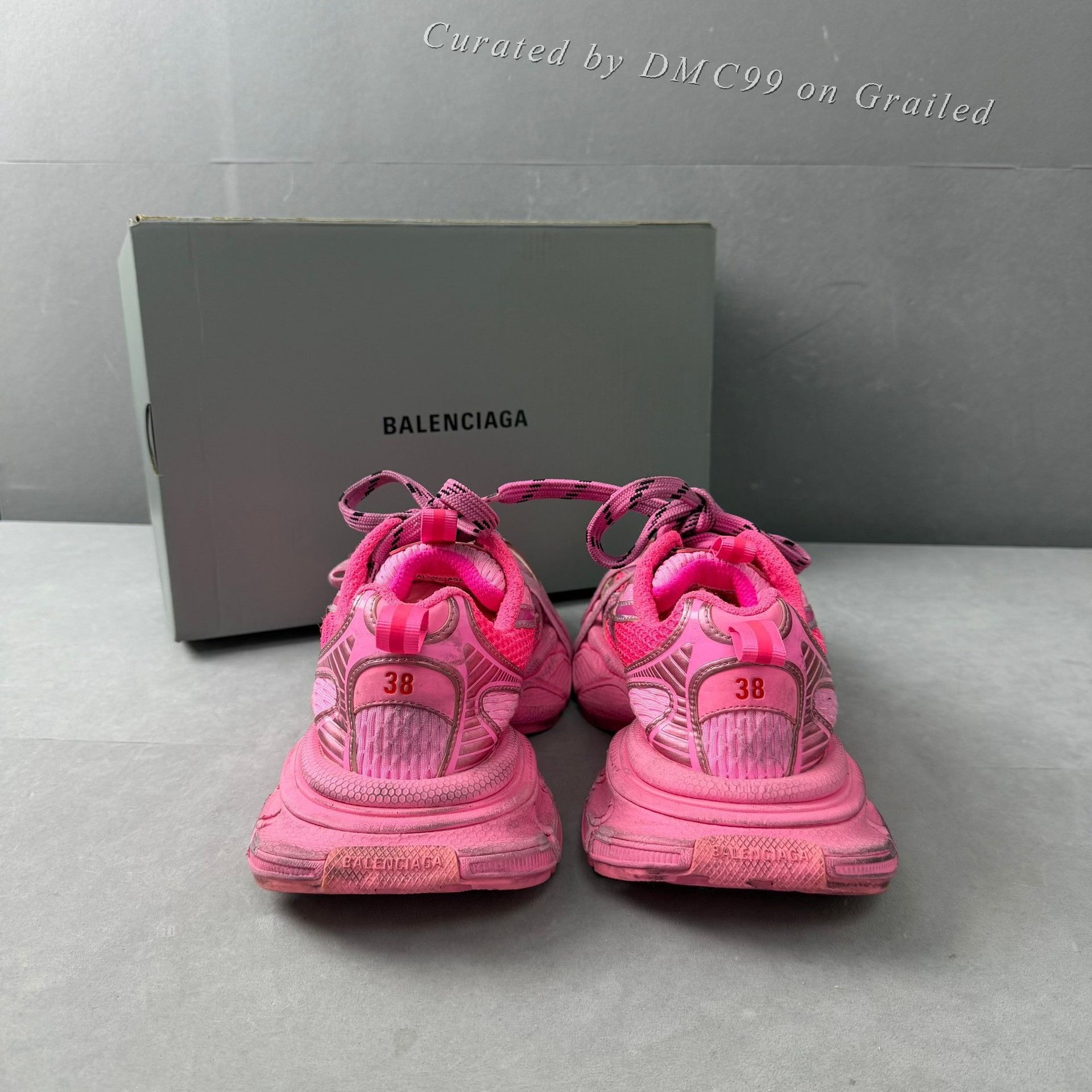 Balenciaga Balenciaga 3XL Distressed Pink Dad Sneakers Size US 7 / IT 37 - 4 Thumbnail