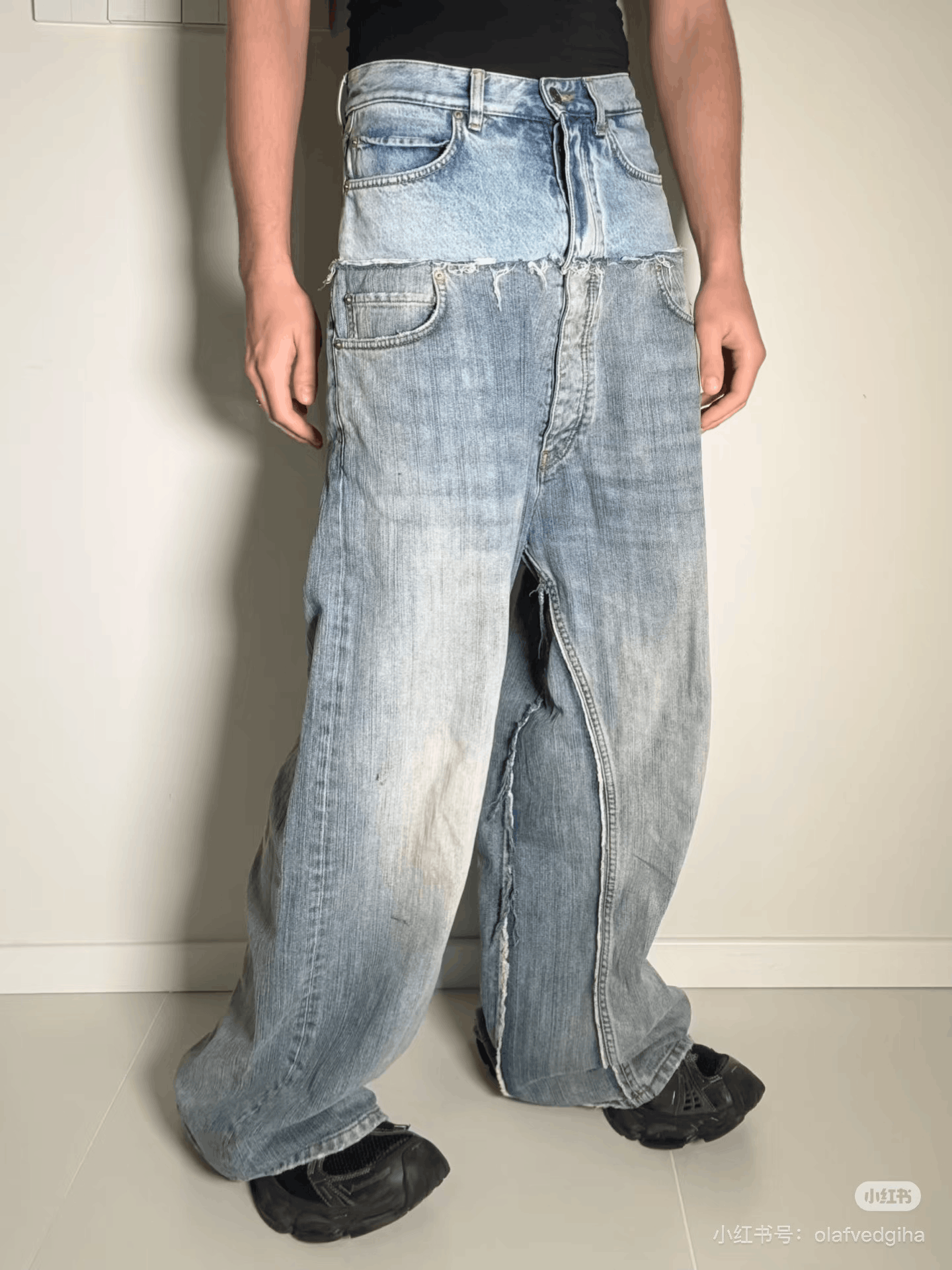 Balenciaga Balenciaga Runway Double Waist Distressed Jeans Size 24" / US 00 / IT 34 - 4 Thumbnail