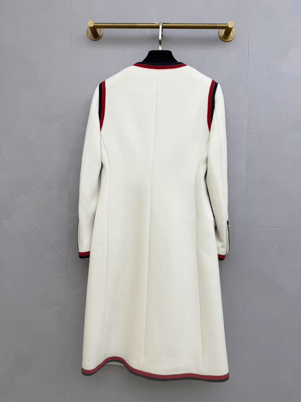 Gucci Gucci Wool Coat w/ Red Blue Ribbon Size XS / US 0-2 / IT 36-38 - 3 Thumbnail