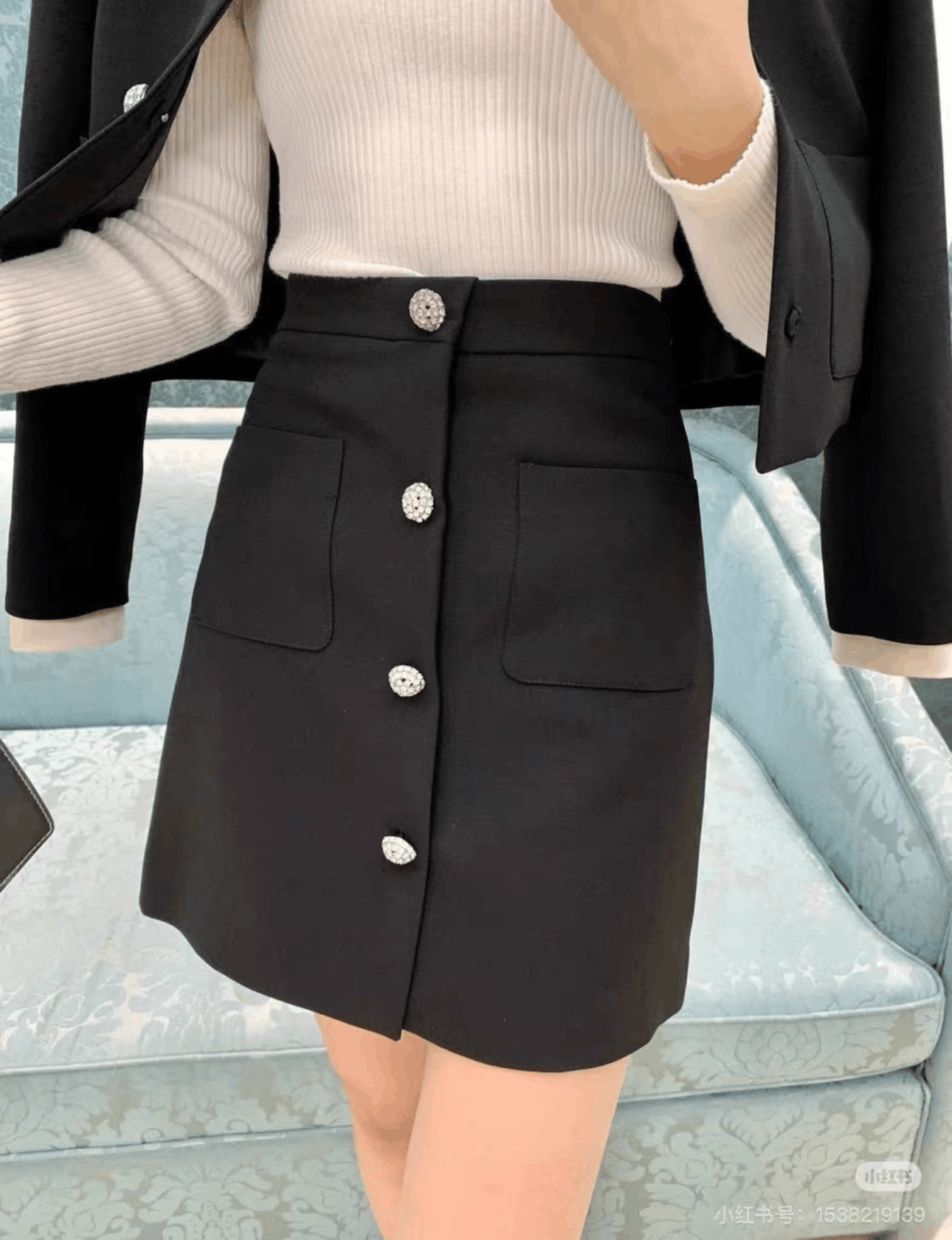 Miu Miu Miumiu Diamond Buckle A-line Mini Skirt Size 38" / US 16 / IT 52 - 4 Thumbnail