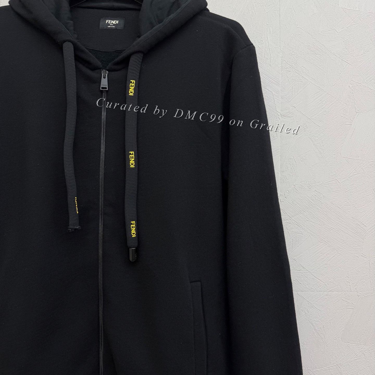 Fendi Fendi Gold Logo Wool Zipper Hoodie Size US L / EU 52-54 / 3 - 2 Thumbnail