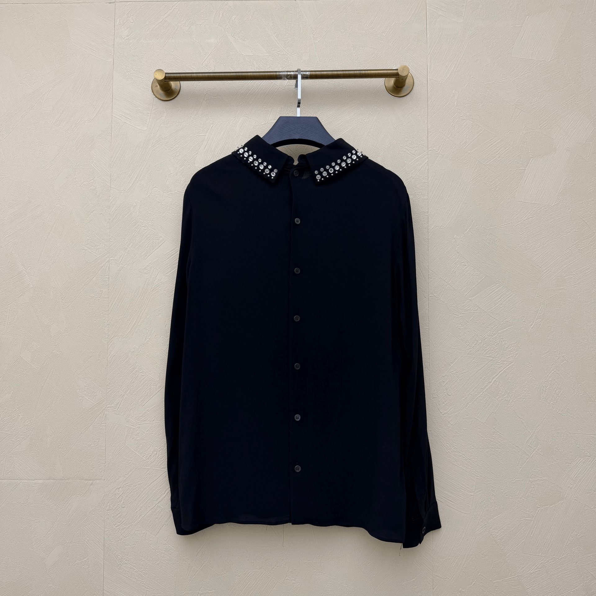 Miu Miu Miumiu Crystal Pearl Peter Pan Collar Shirt Coat Size S / US 4 / IT 40 - 3 Thumbnail