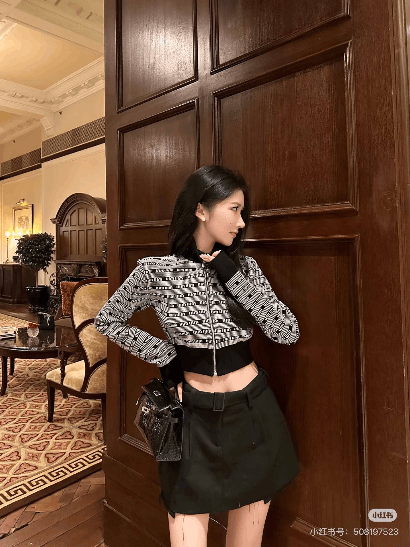 Miu Miu Miumiu Black White Stripe Logo Knit Jacket Size S / US 4 / IT 40 - 4 Thumbnail