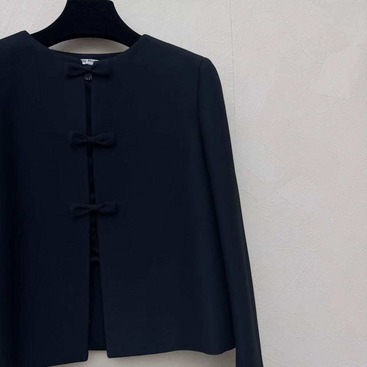Miu Miu Miumiu Bowknot Button Wool Silk Coat Size S / US 4 / IT 40 - 2 Thumbnail