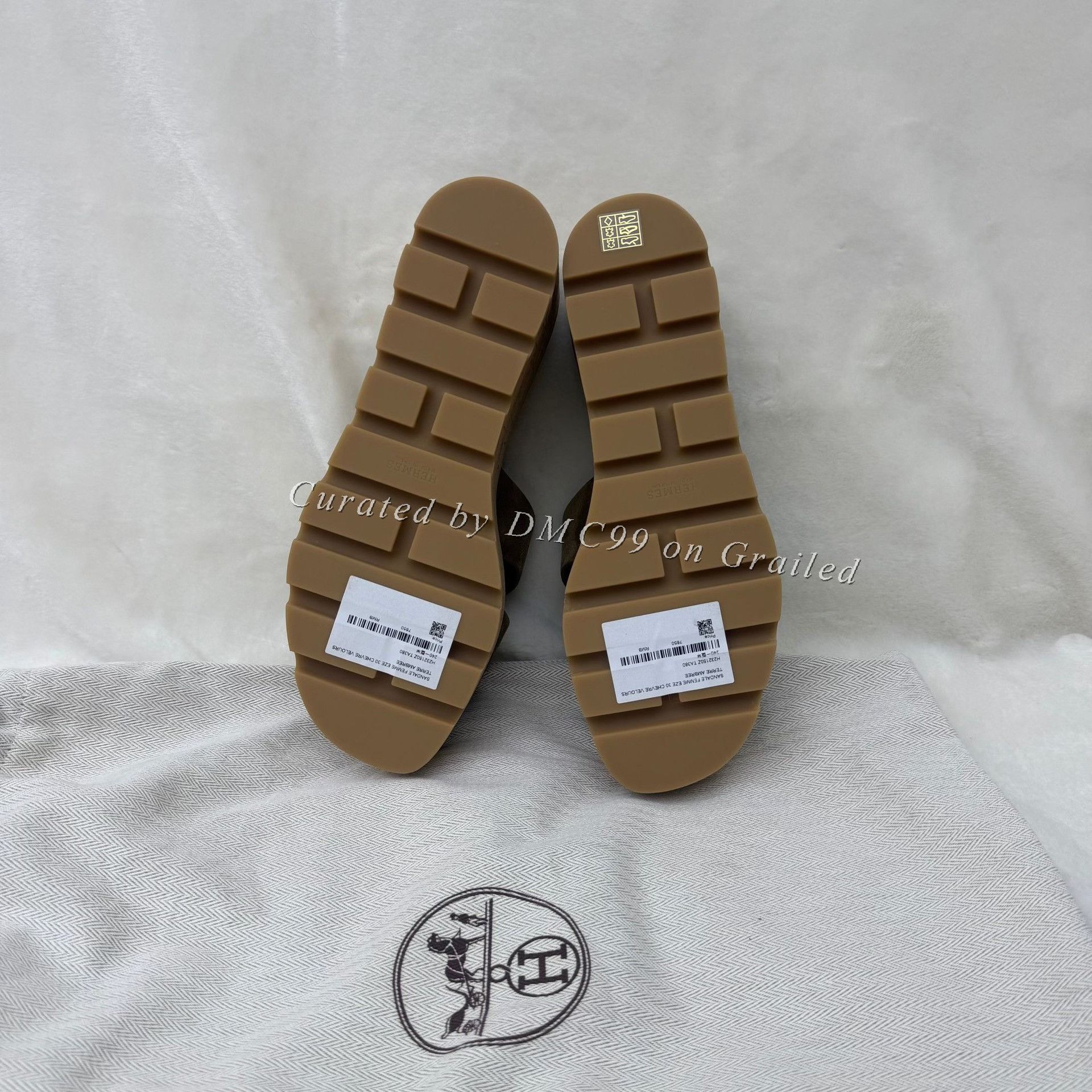Hermes Hermes Eze Suede H Wedge Sandals Size US 7 / IT 37 - 5 Thumbnail