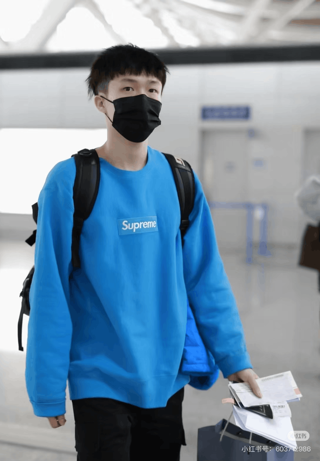 Supreme Supreme Box Logo Blue Crewneck Size US L / EU 52-54 / 3 - 4 Thumbnail