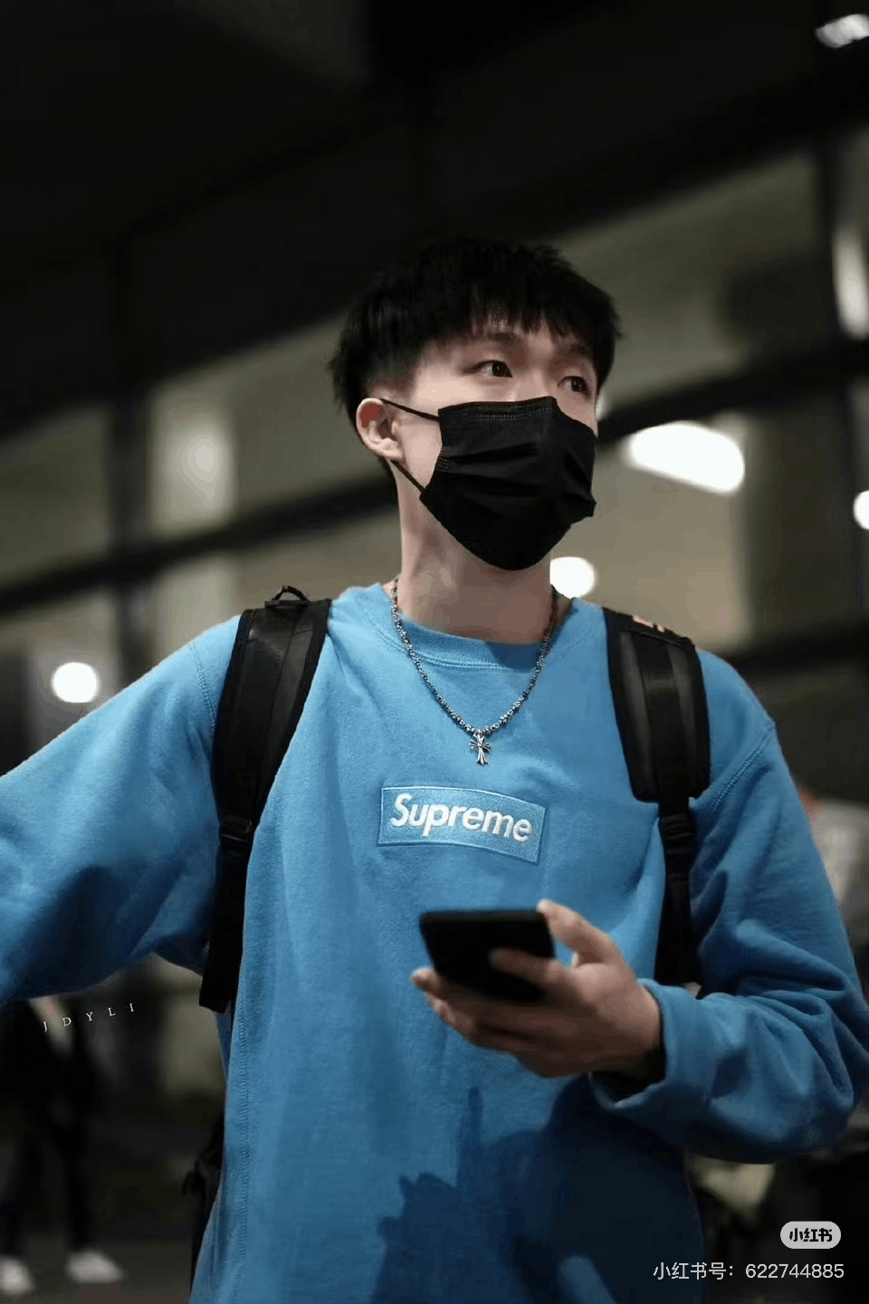Supreme Supreme Box Logo Blue Crewneck Size US L / EU 52-54 / 3 - 5 Thumbnail