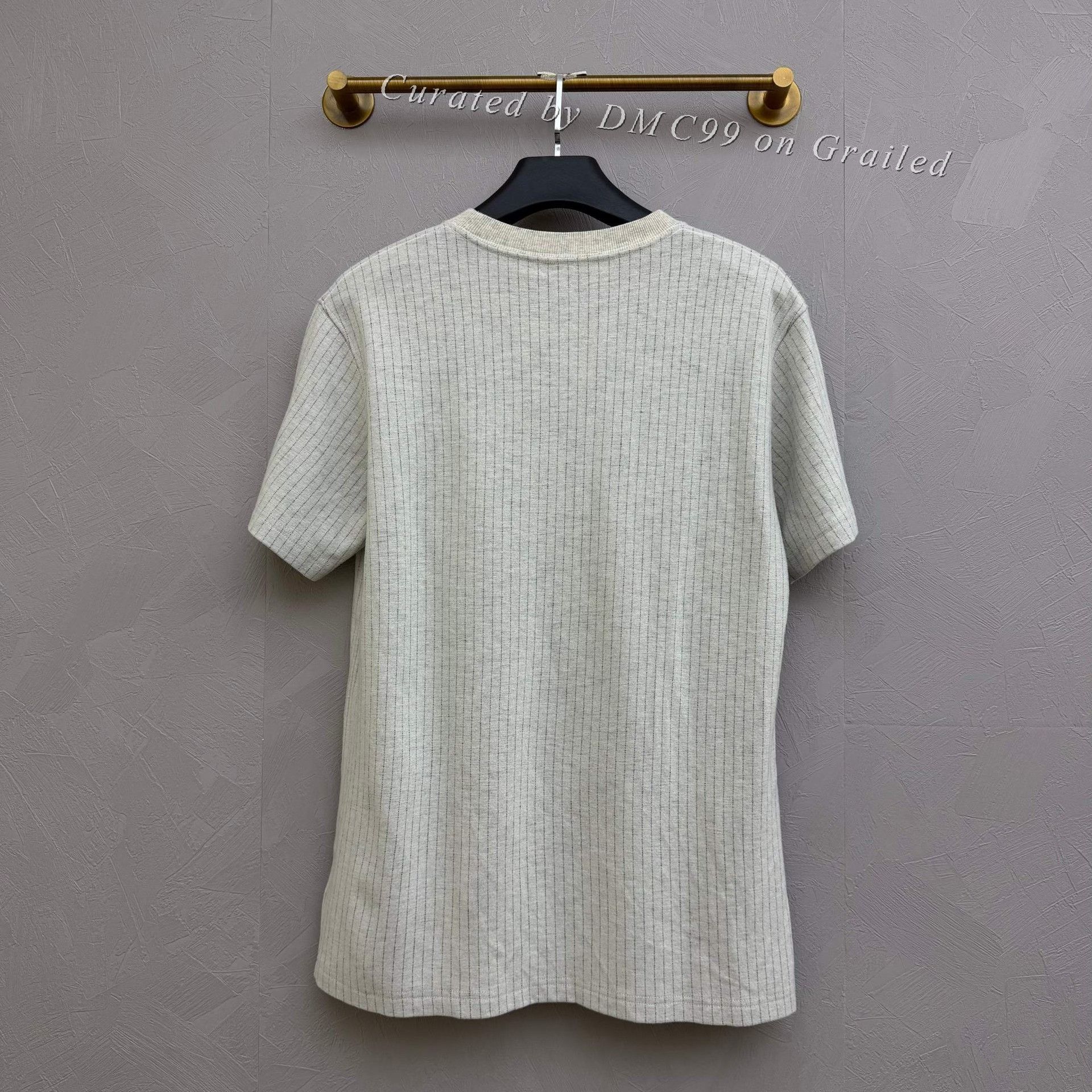 Dior Dior Pocket Embroidered Logo Stripe T-Shirt Size US XL / EU 56 / 4 - 3 Thumbnail
