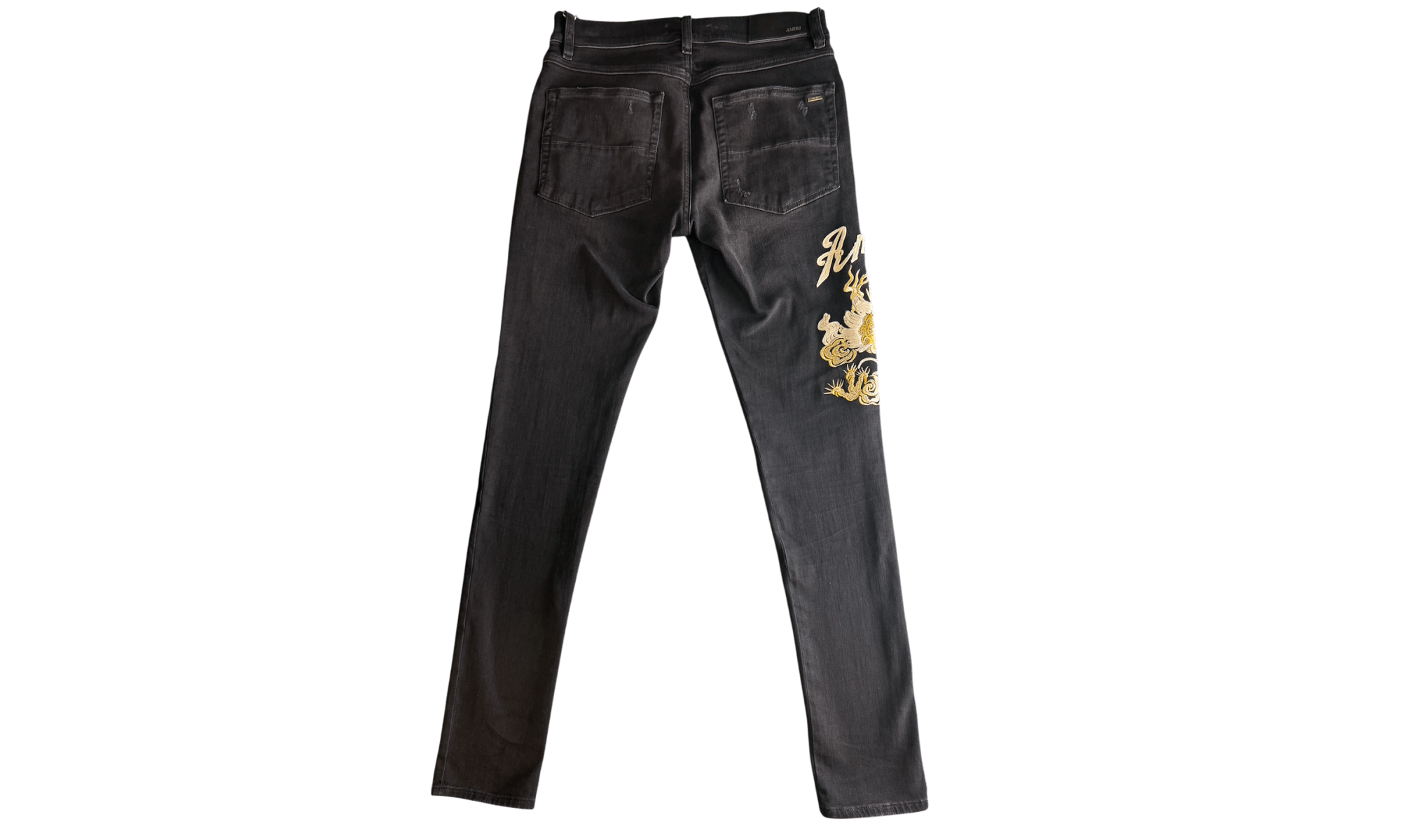 Amiri dragon-emboidered Black Jeans (PreOwned) Size US 30 / EU 46 - 2 Thumbnail