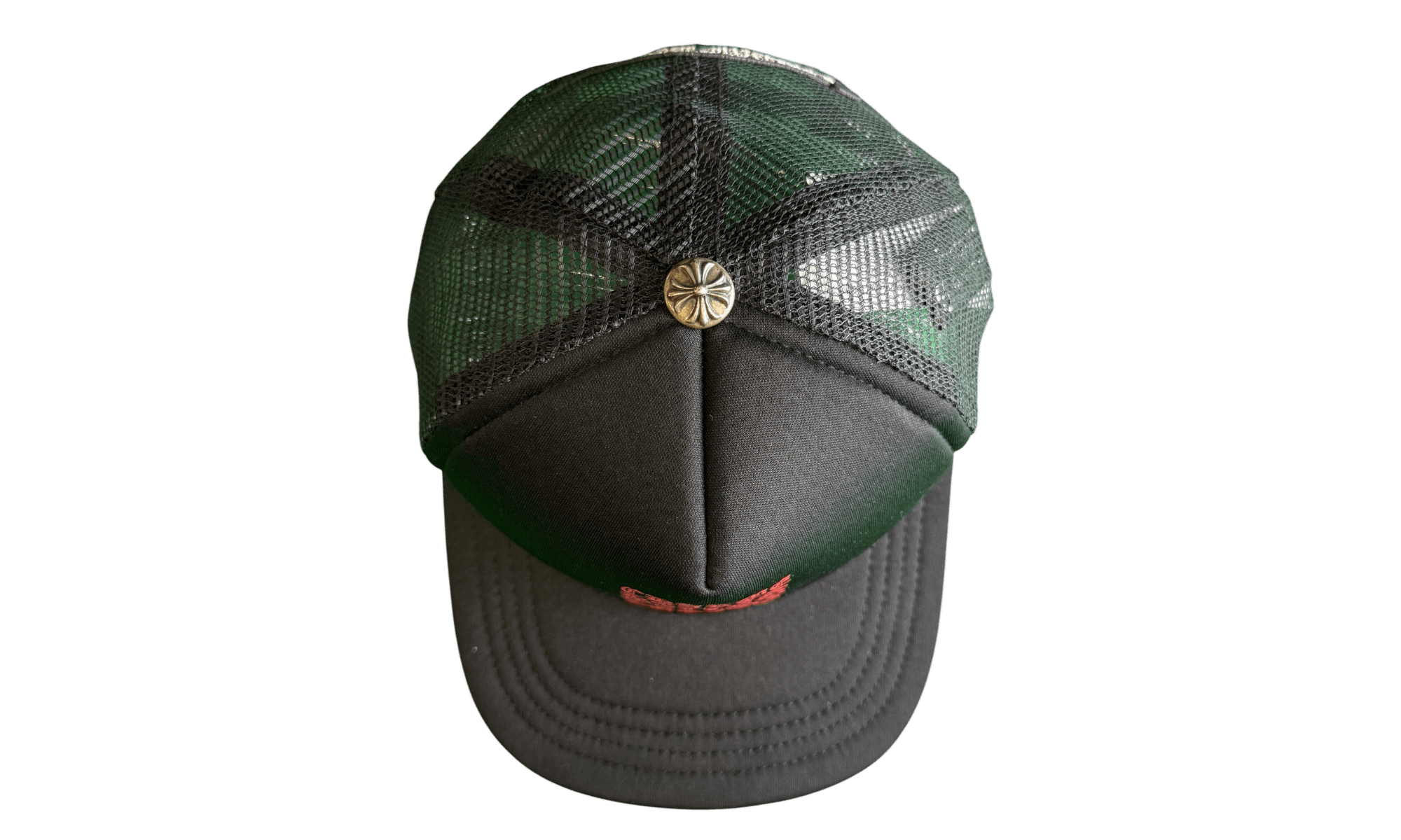 Chrome Hearts Red Letter Black Trucker Hat (PreOwned) Size ONE SIZE - 4 Thumbnail