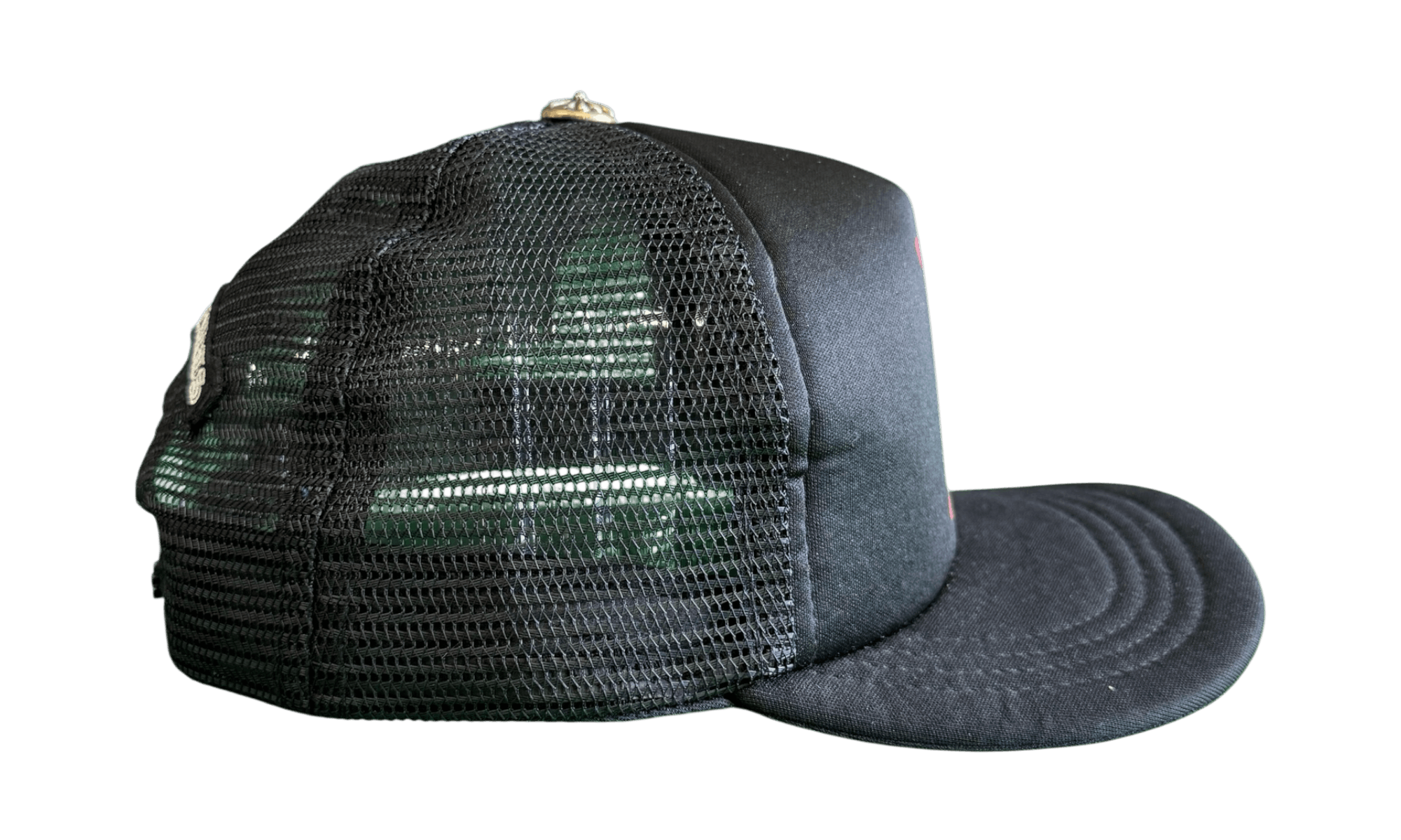 Chrome Hearts Red Letter Black Trucker Hat (PreOwned) Size ONE SIZE - 3 Thumbnail