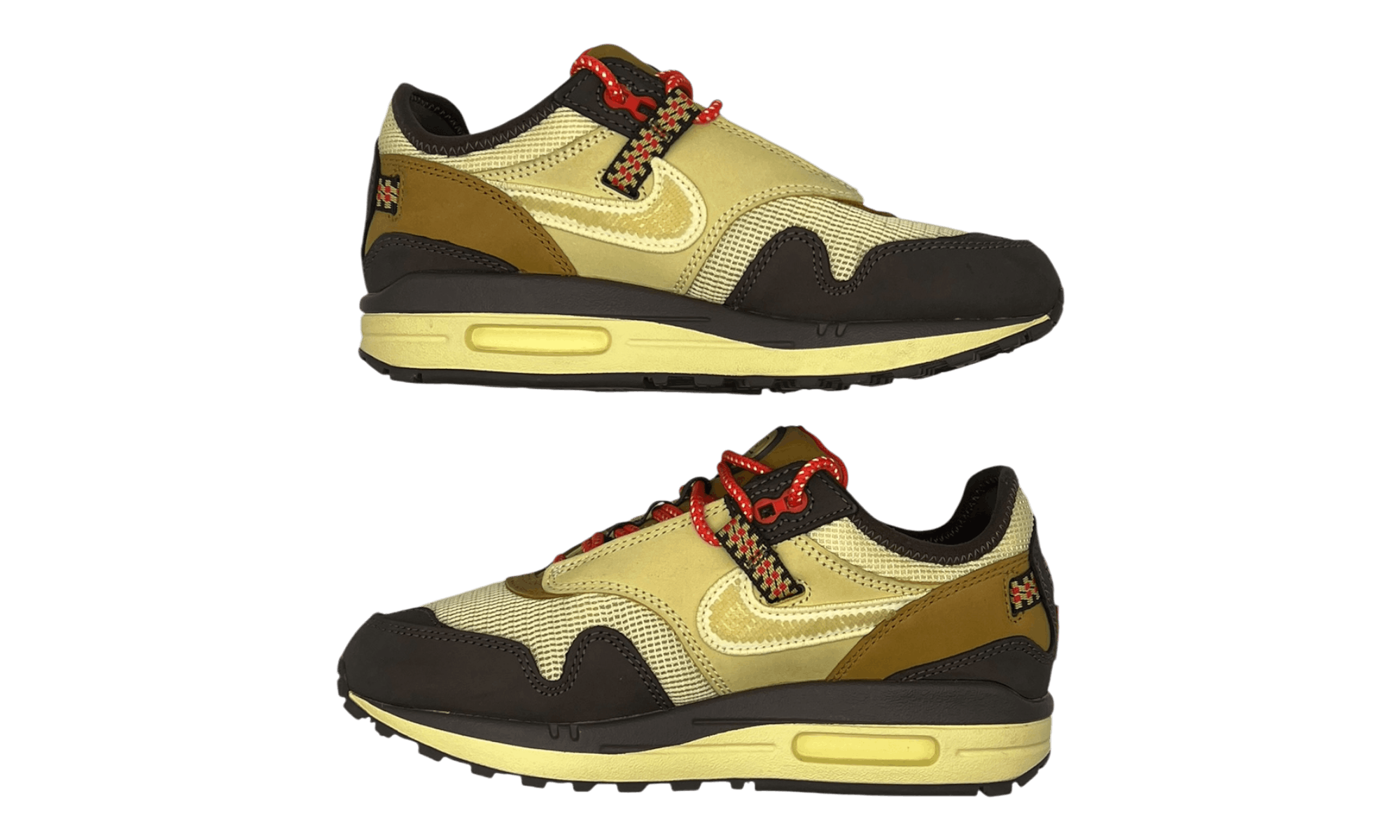 Nike Travis Scott x Air Max 1 "Cactus Jack Baroque Brown" (PreOwn Size US 5.5 / EU 38 - 3 Thumbnail