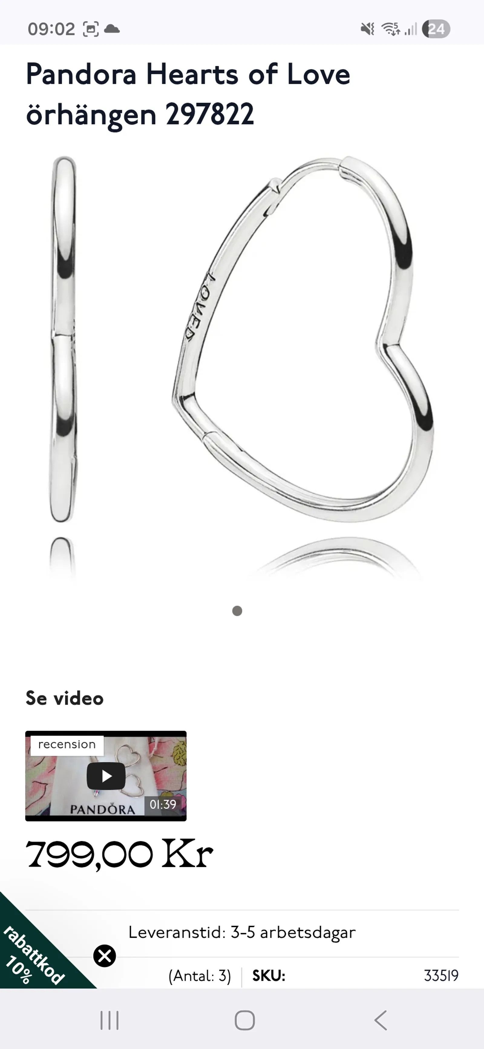 pandora Pandora Earrings Size ONE SIZE - 4 Thumbnail