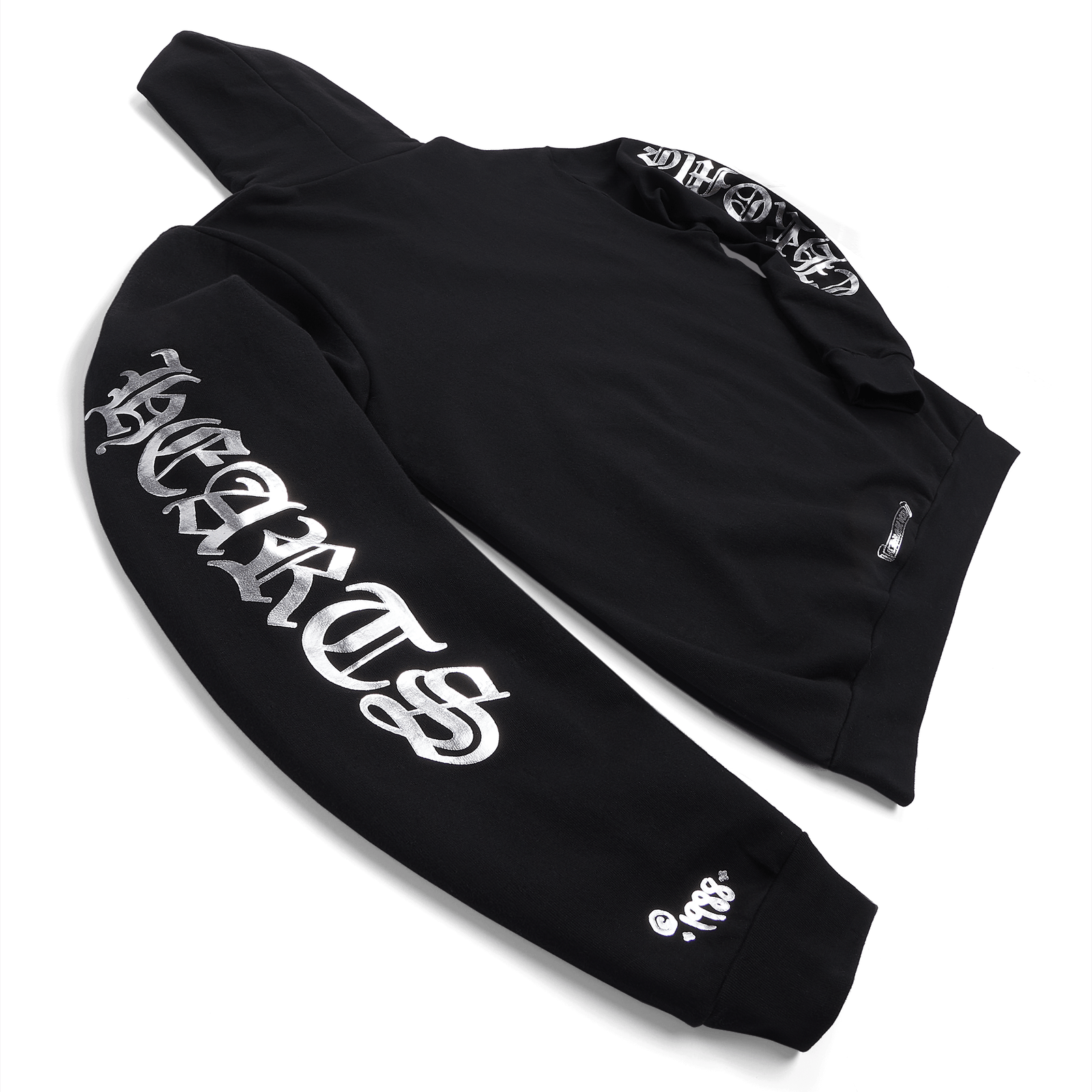 Chrome Hearts Vertical Logo Foil Print Hoodie Black Size US M / EU 48-50 / 2 - 2 Thumbnail