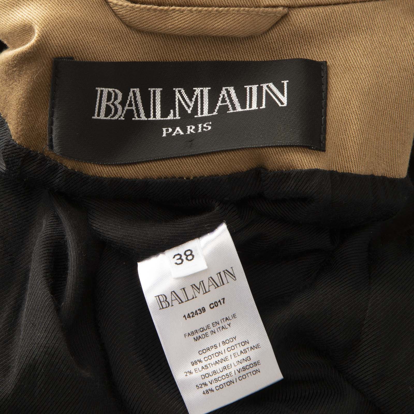 Balmain Beige Double Breasted Trench Coat Size S / US 4 / IT 40 - 5 Thumbnail